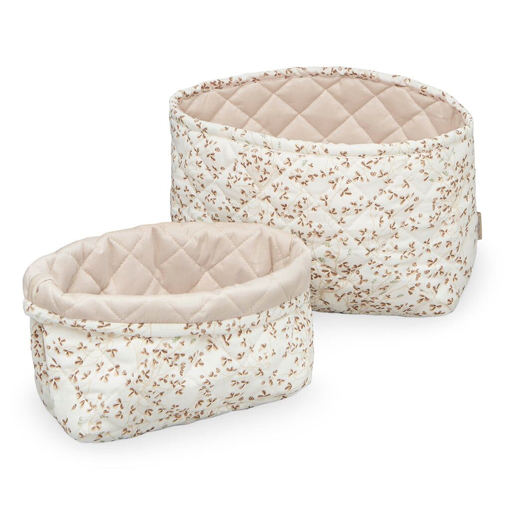 Cam Cam Gesteppte Aufbewahrungskörbe „Lierre : Almond“, 2er-Set, OCS