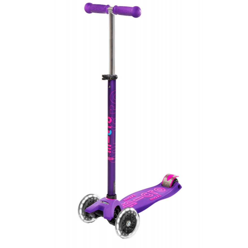 Micro Mobility maxi micro deluxe LED „purple“, ab 5 Jahren