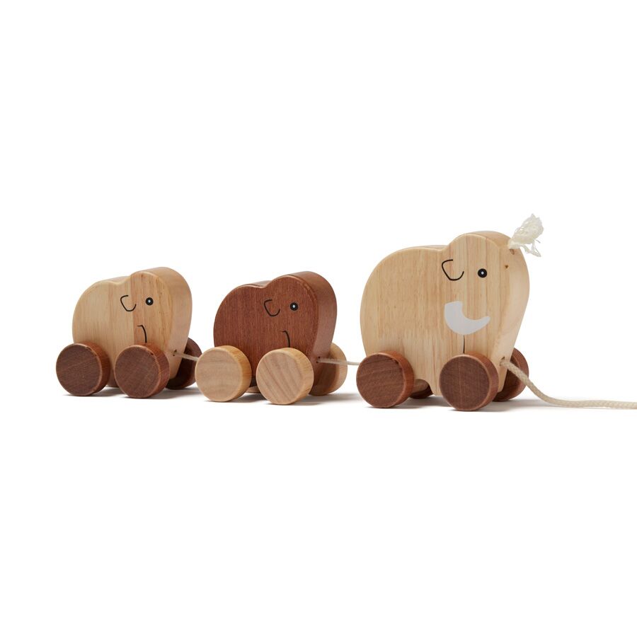 Kids Concept Nachziehtier Mammutfamilie, 32x8x11cm 01