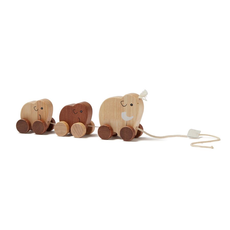 Kids Concept Nachziehtier Mammutfamilie, 32x8x11cm – Bild 3