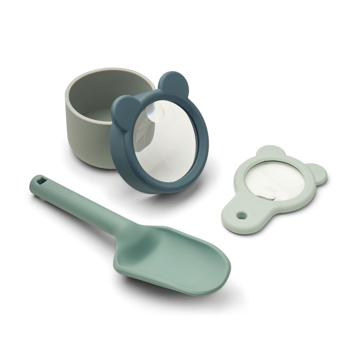 DELISTED Liewood Kinder Forscherset Bessie „Whale blue multi mix“, Silikon, 3-teilig – Bild 2