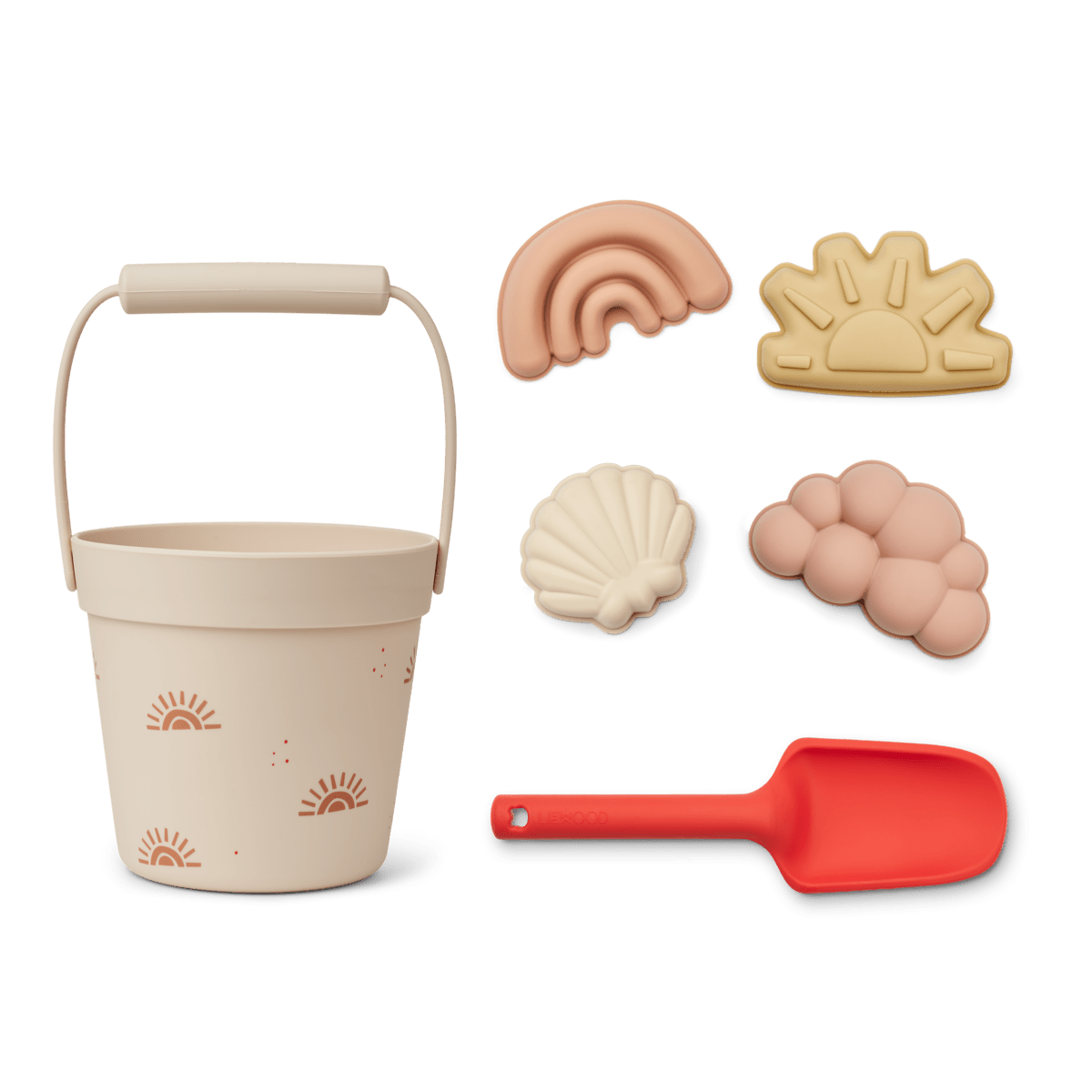 DELISTED Liewood Dante Strand-Set „Sunset / apple blossom mix“, Silikon, 6-teilig