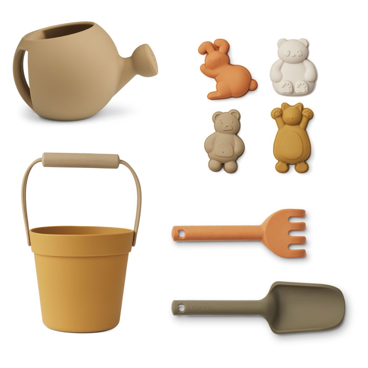 DELISTED Liewood Florence Strand- und Garten-Set „Classic golden caramel multi mix“, Silikon