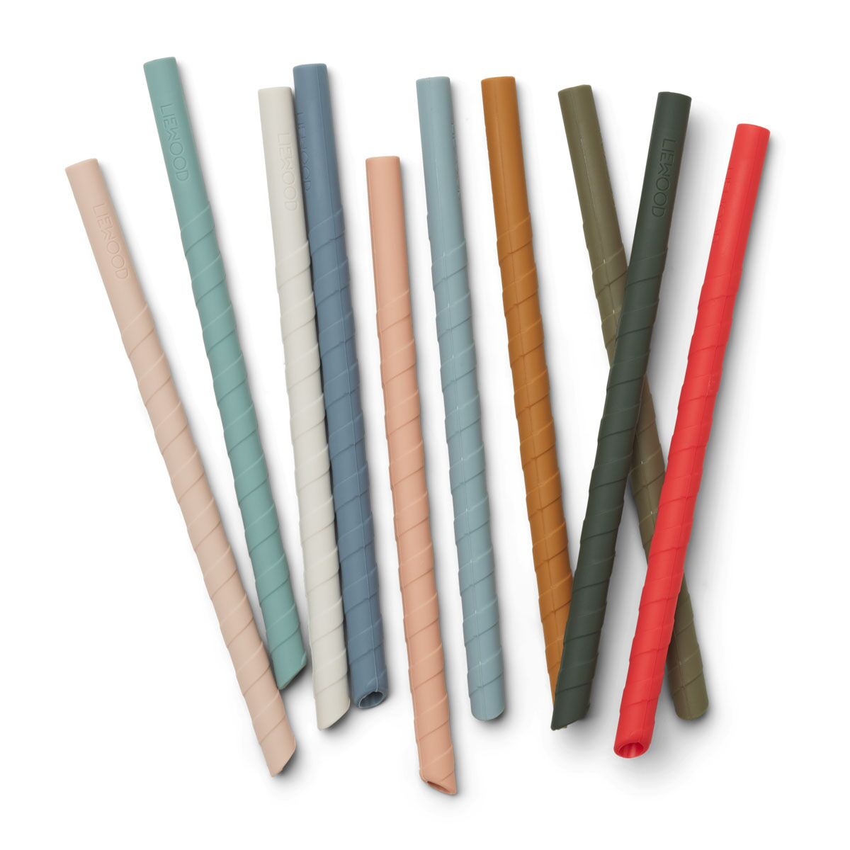 DELISTED Liewood Timoti Strohhalme „Multi mix“ aus Silikon, 10er-Set – Bild 2