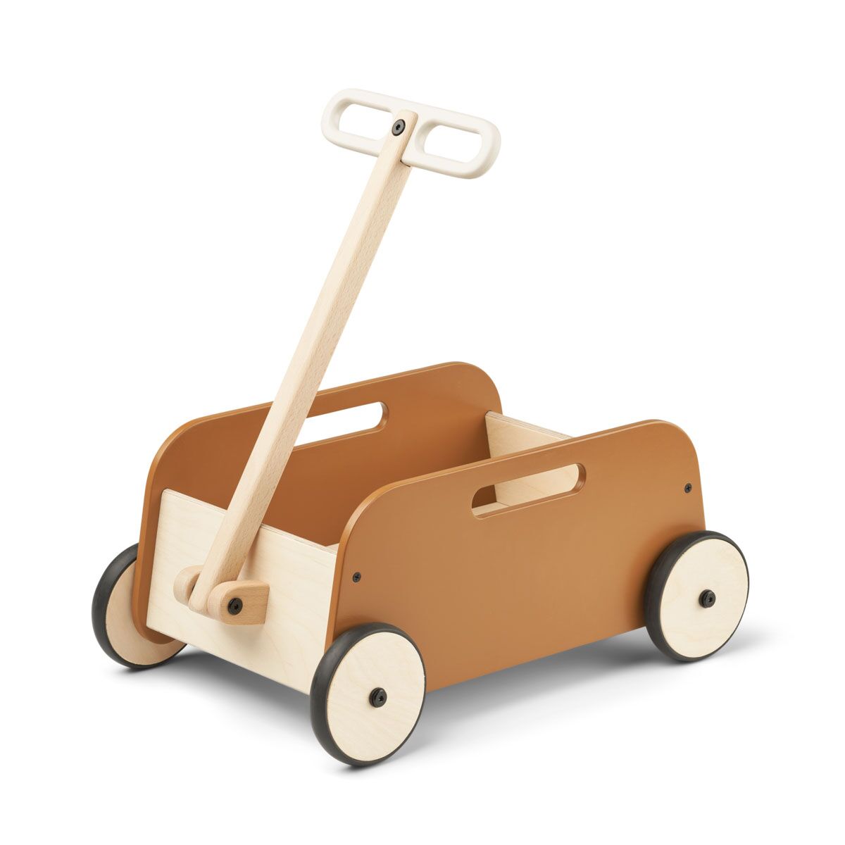 DELISTED Liewood Bollerwagen Tyra „Golden caramel / sandy mix“, Buchenholz, L50cm