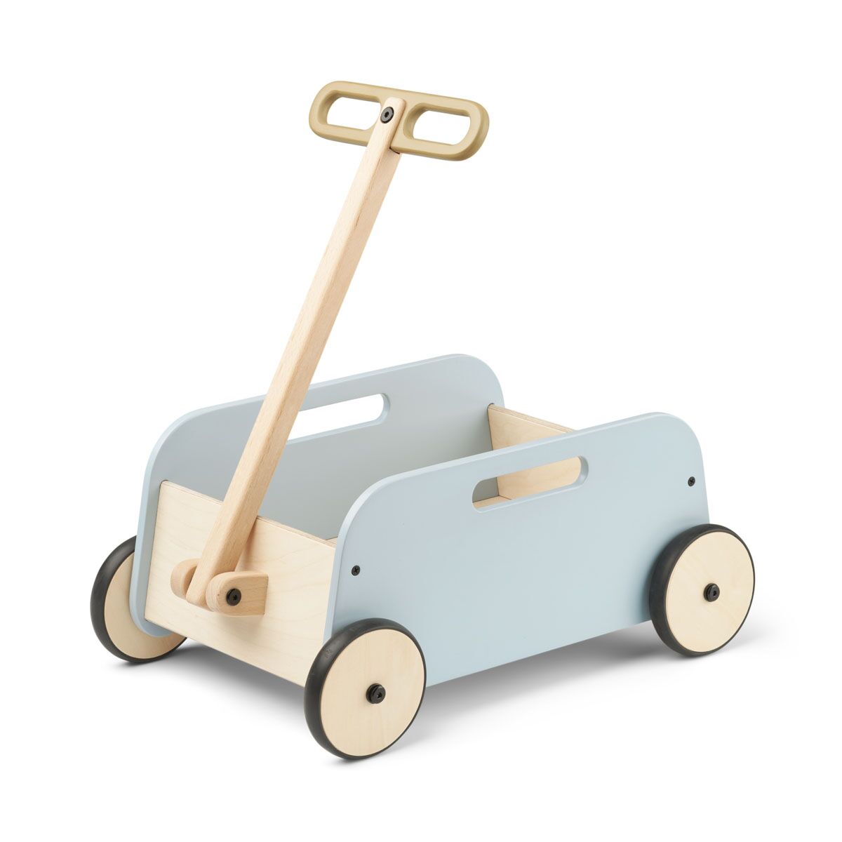 DELISTED Liewood Bollerwagen Tyra „Sea blue / oat mix“, Buchenholz, L50cm