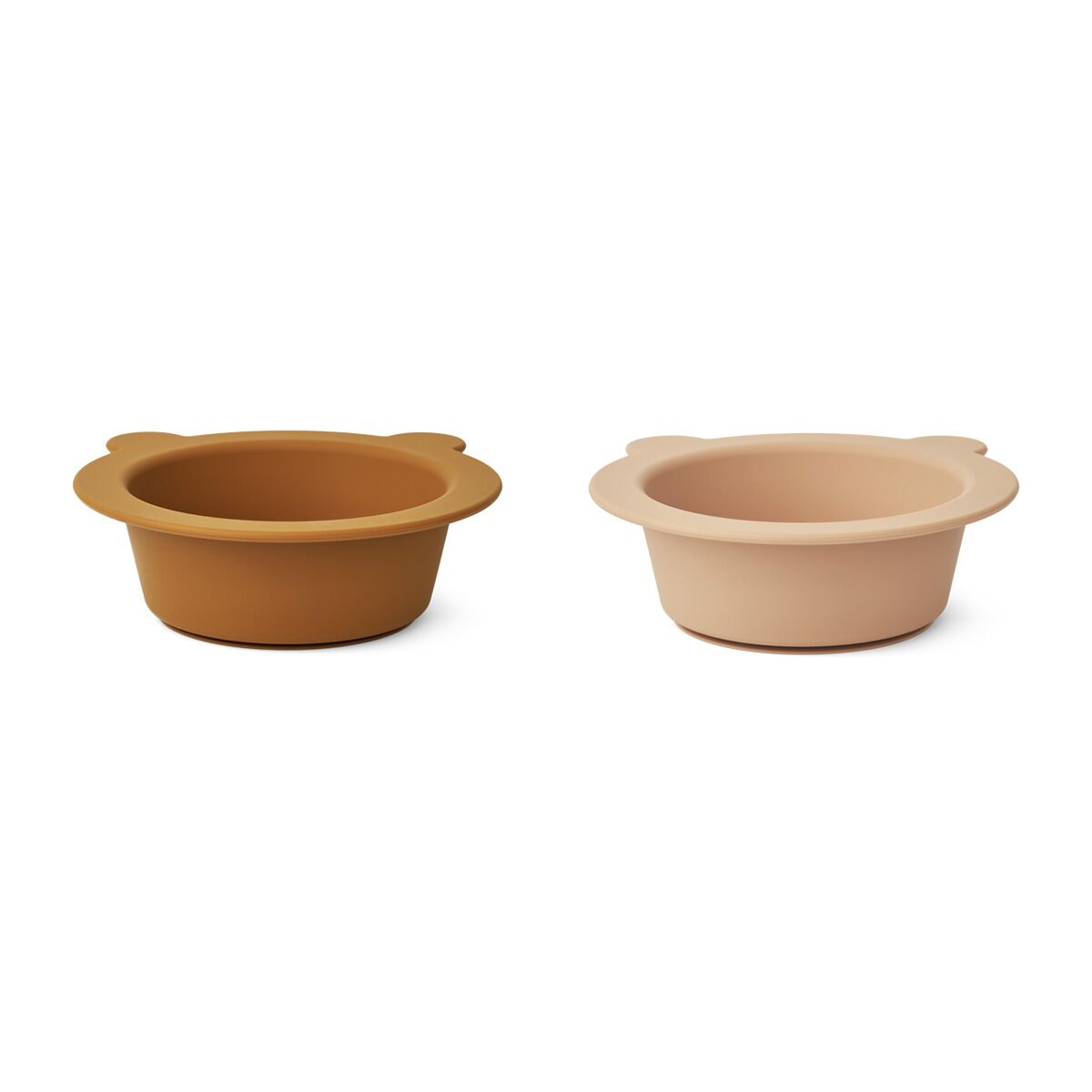Liewood Peony Babyschüssel mit Saugnapf „Mustard / Tuscany rose mix“, Silikon, 2er-Set, ø16cm – Bild 3