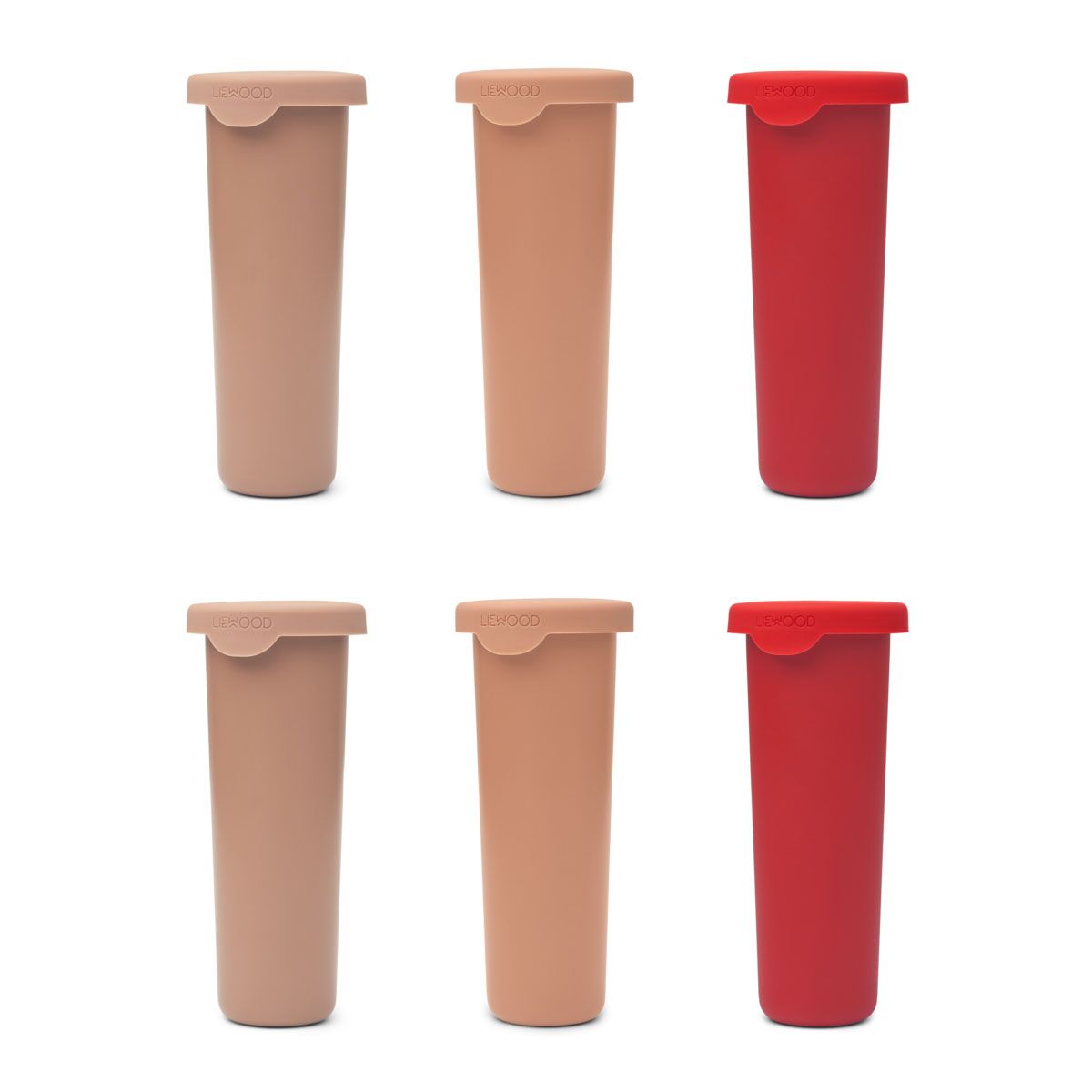 DELISTED Liewood Gianni Edelstahl-Eisformen „Apple red multi mix“, 6er-Set