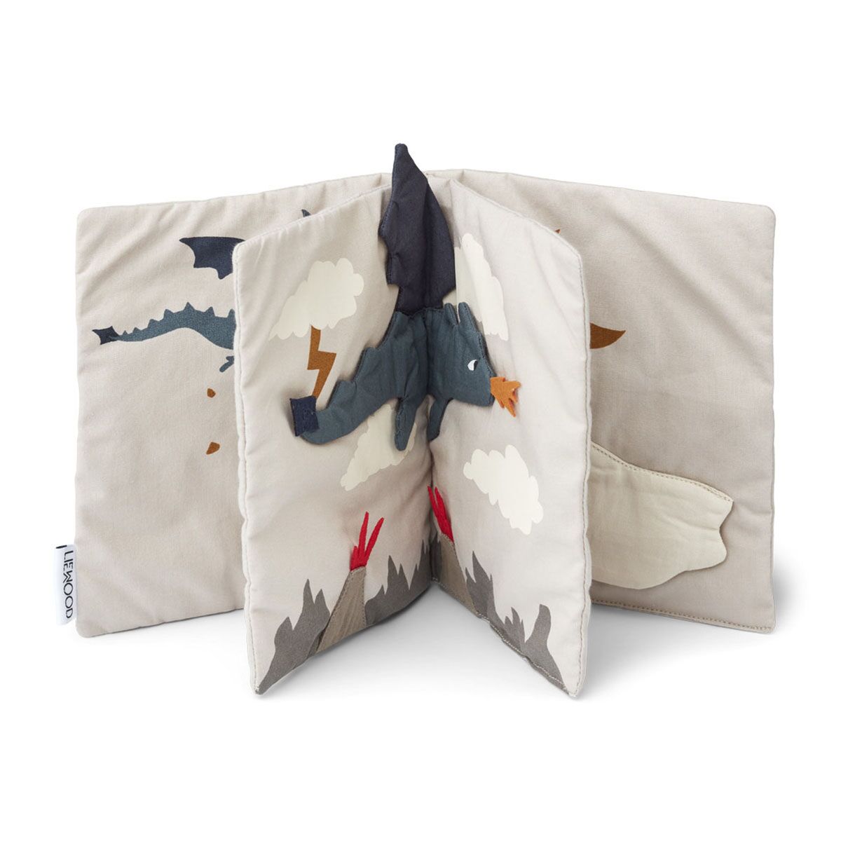 Liewood Drako Babystoffbuch „Little dragon“, 13x16cm
