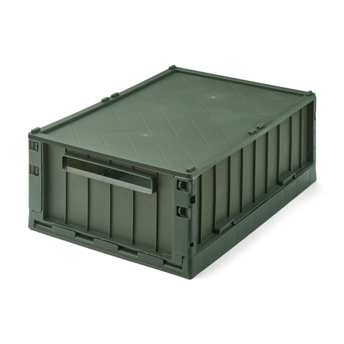Liewood Aufbewahrungsbox Weston „Hunter green“ mit Deckel, Größe L, 50x36x20cm