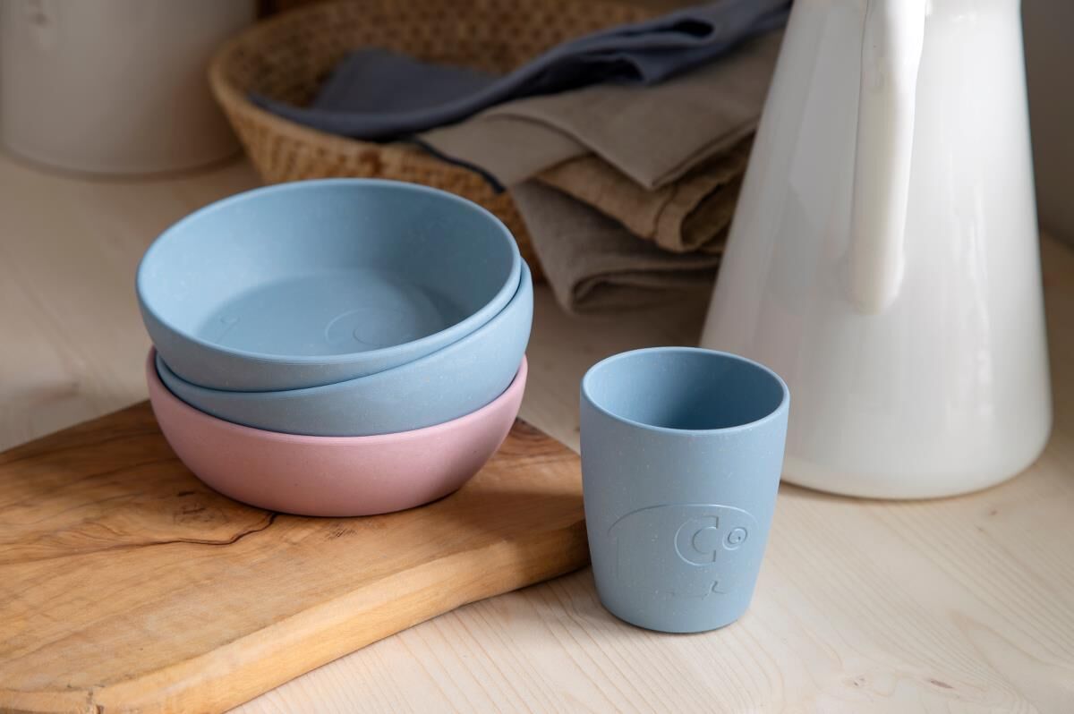 Sebra Kinderschalen-Set MUMS „powder blue“, Biokunststoff 02