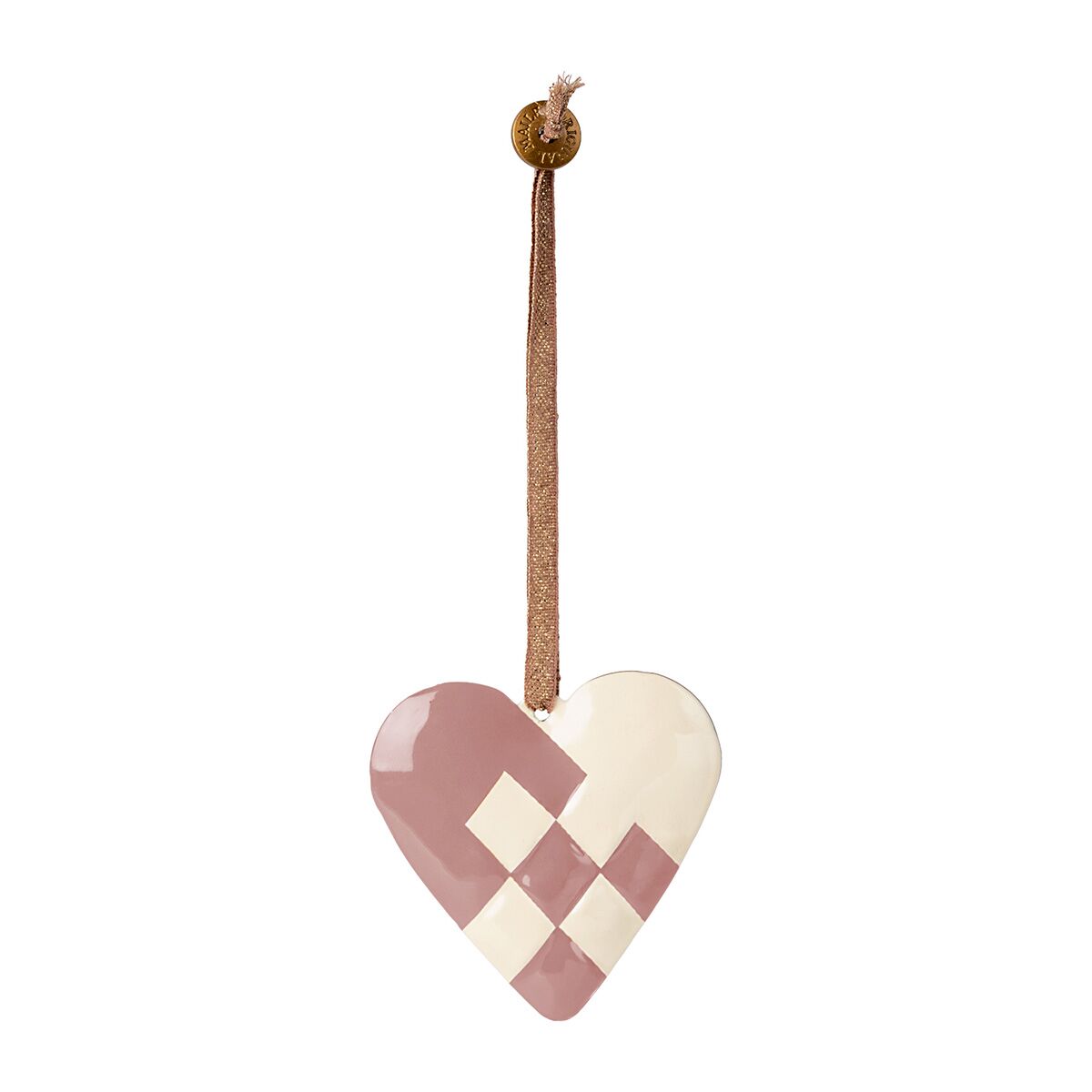Maileg Weihnachtsbaumschmuck „geflochtenes Herz aus Metall, hellviolett“ 6cm