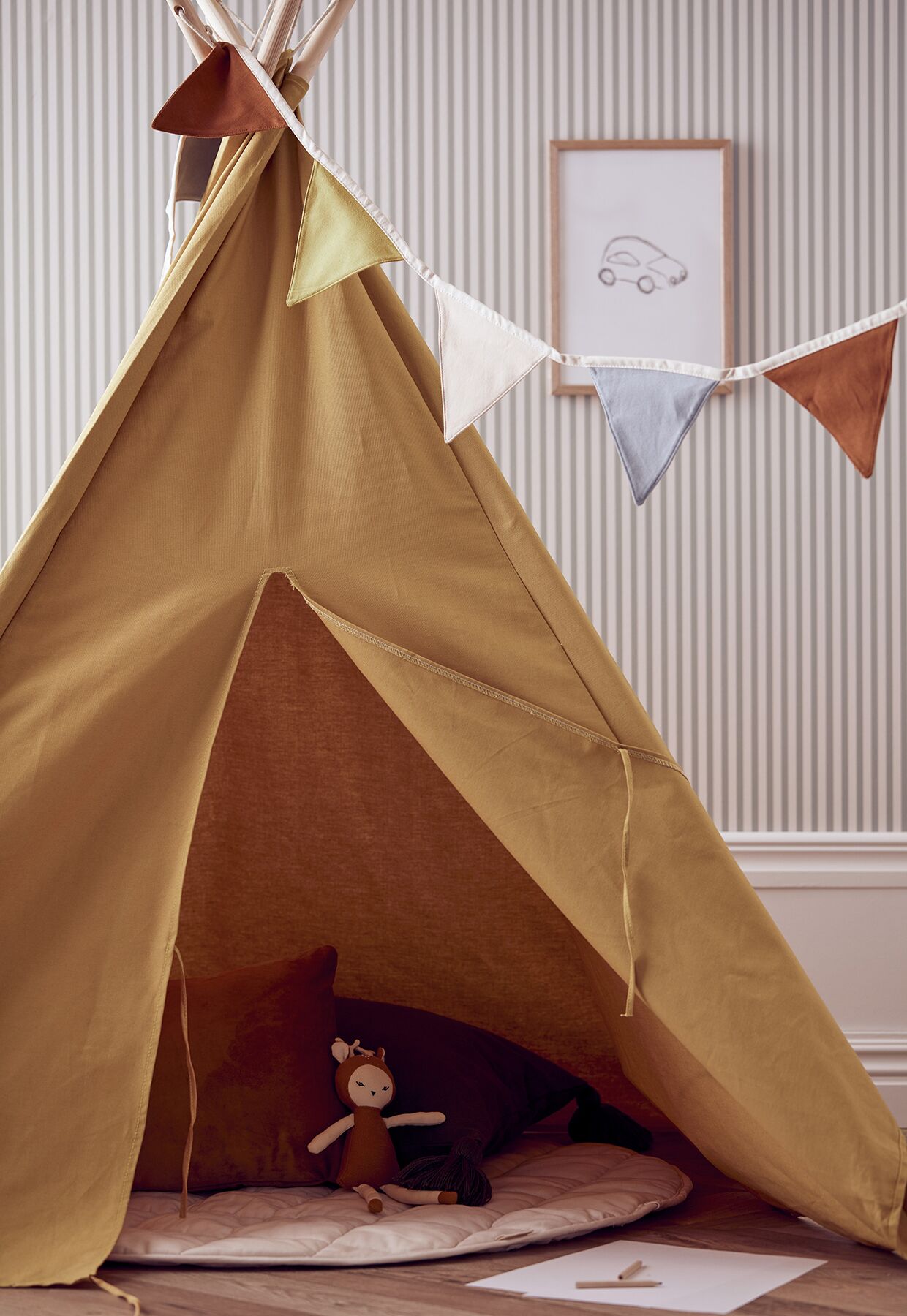 Kids Concept Tipi-Zelt „gelb“ H160cm – Bild 2