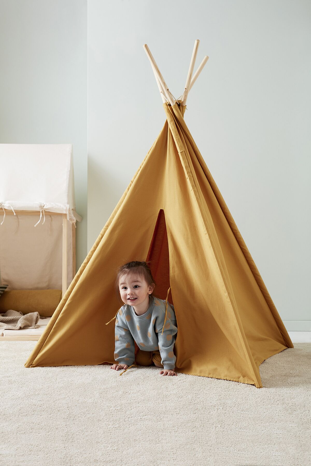 Kids Concept Tipi-Zelt „gelb“ H160cm – Bild 5