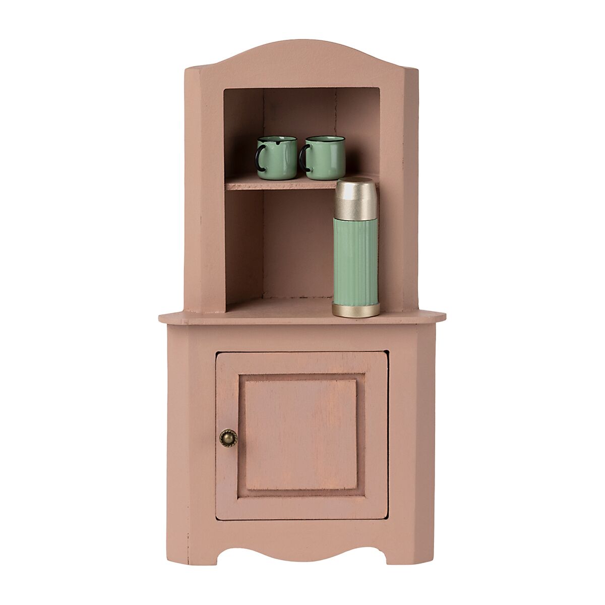 Maileg Miniatur Eckschrank aus Holz, rose, 23x13cm