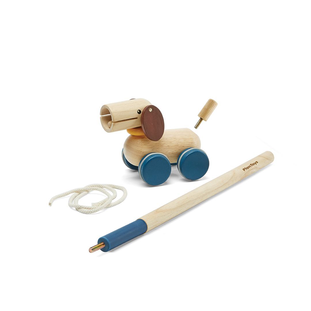 PlanToys Nachziehtier „Welpe“ aus Holz