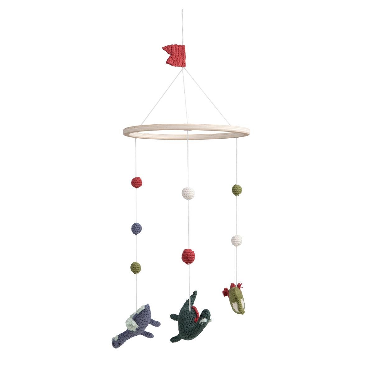 Sebra Häkel-Babymobile „Dragon Tales“, 57x22cm