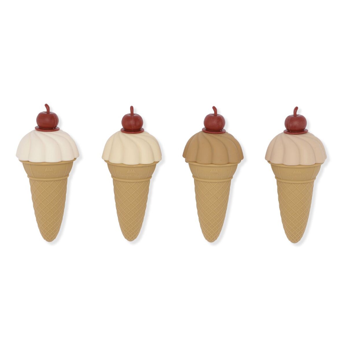 DELISTED Konges Sløjd Eiscreme-Spiel-Set aus Silikon, 4er-Set