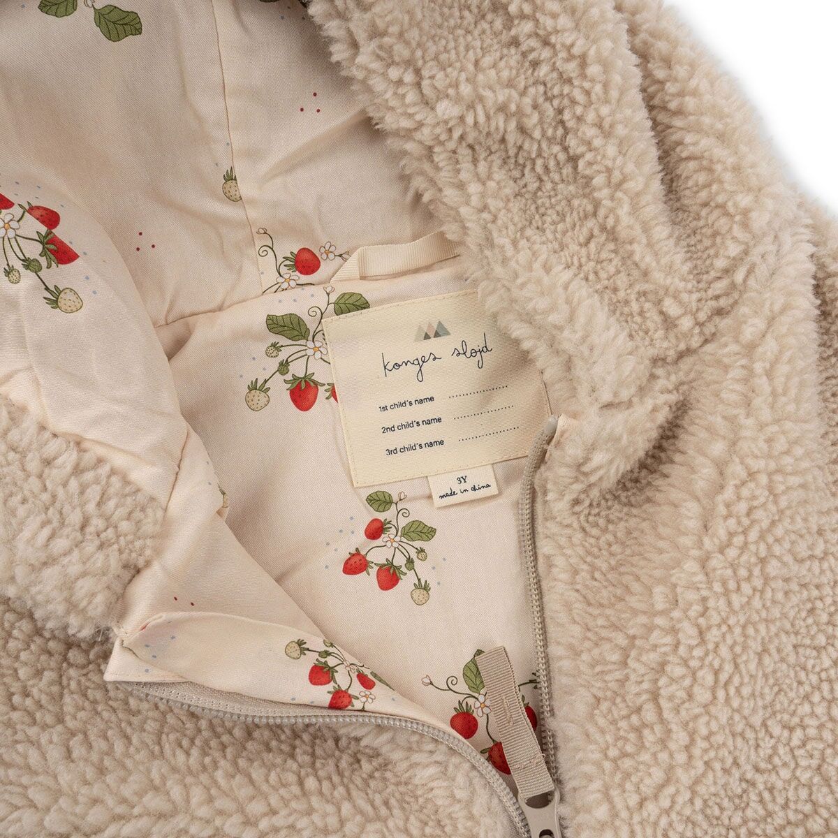 Konges Sløjd Grizz Teddy Poncho „Creme Off White“ 1-4J, 7-8J – Bild 2