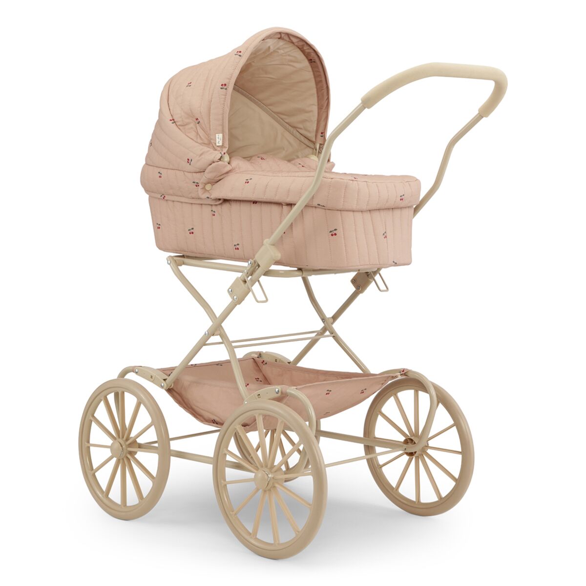 Konges Sløjd Vintage-Puppenwagen „Cherry Blush“, groß, 90×42×71cm