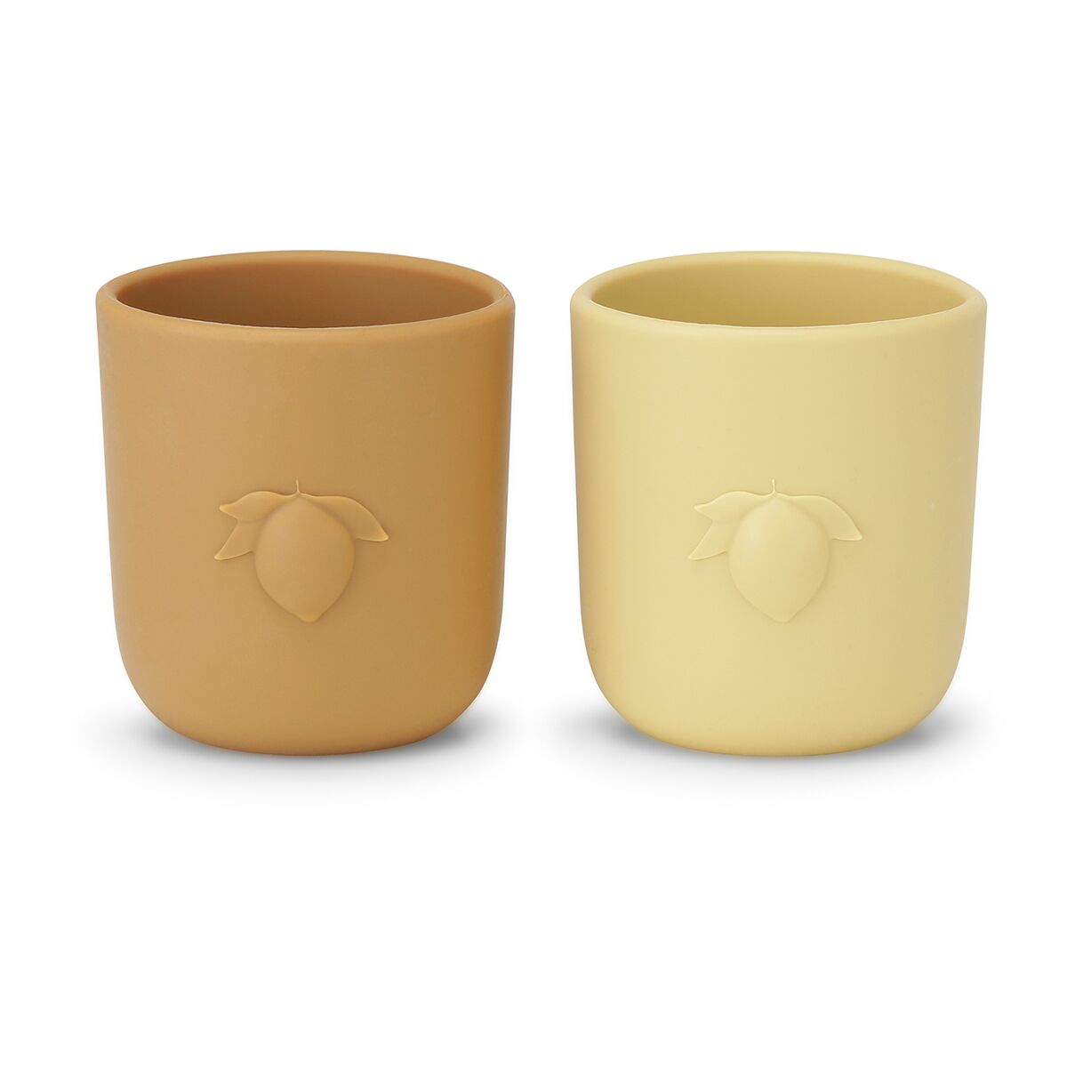 DELISTED Konges Sløjd Silikon-Kinderbecher „Limonade / Almond“, 2er-Set
