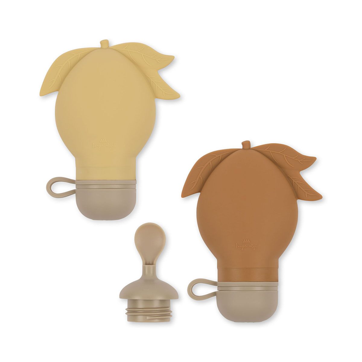 DELISTED Konges Sløjd Silikon Smoothie-Beutel-Set „Limonade / Caramel“ – Bild 2