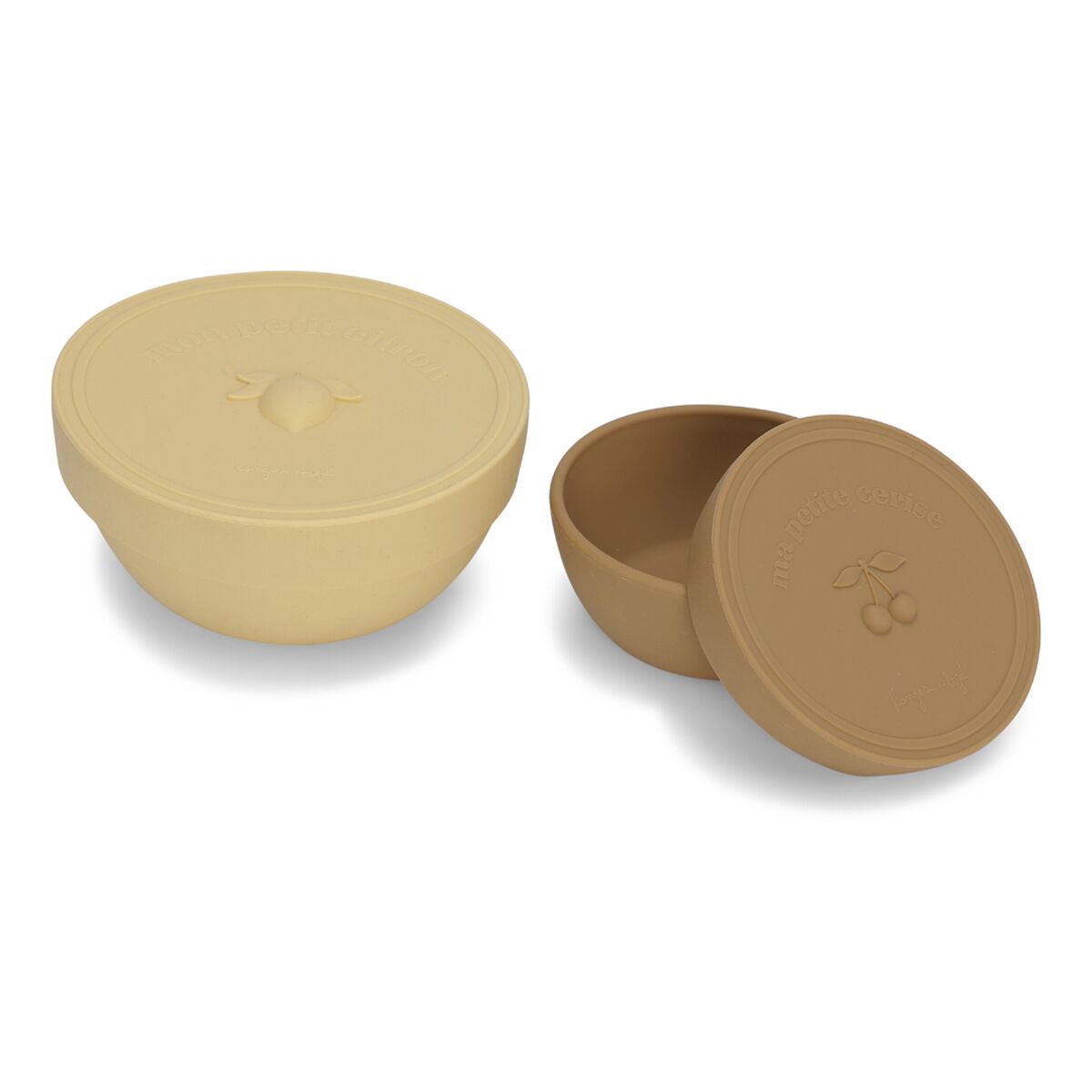 Konges Sløjd Silikon-Snackboxen „Limonade : Almond“, 2er-Set 01
