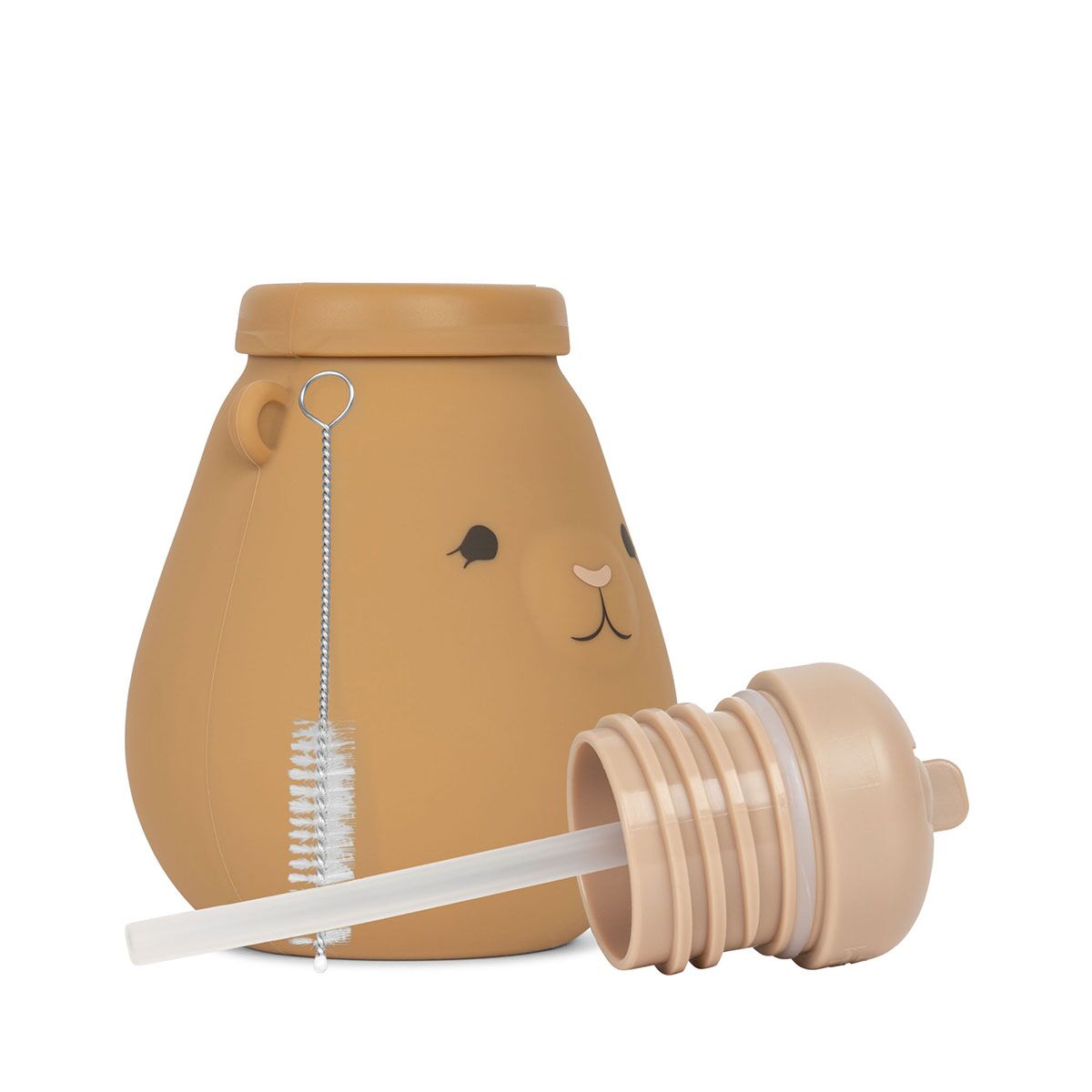 DELISTED Konges Sløjd Silikon-Trinkflasche Teddy „Almond“ – Bild 4