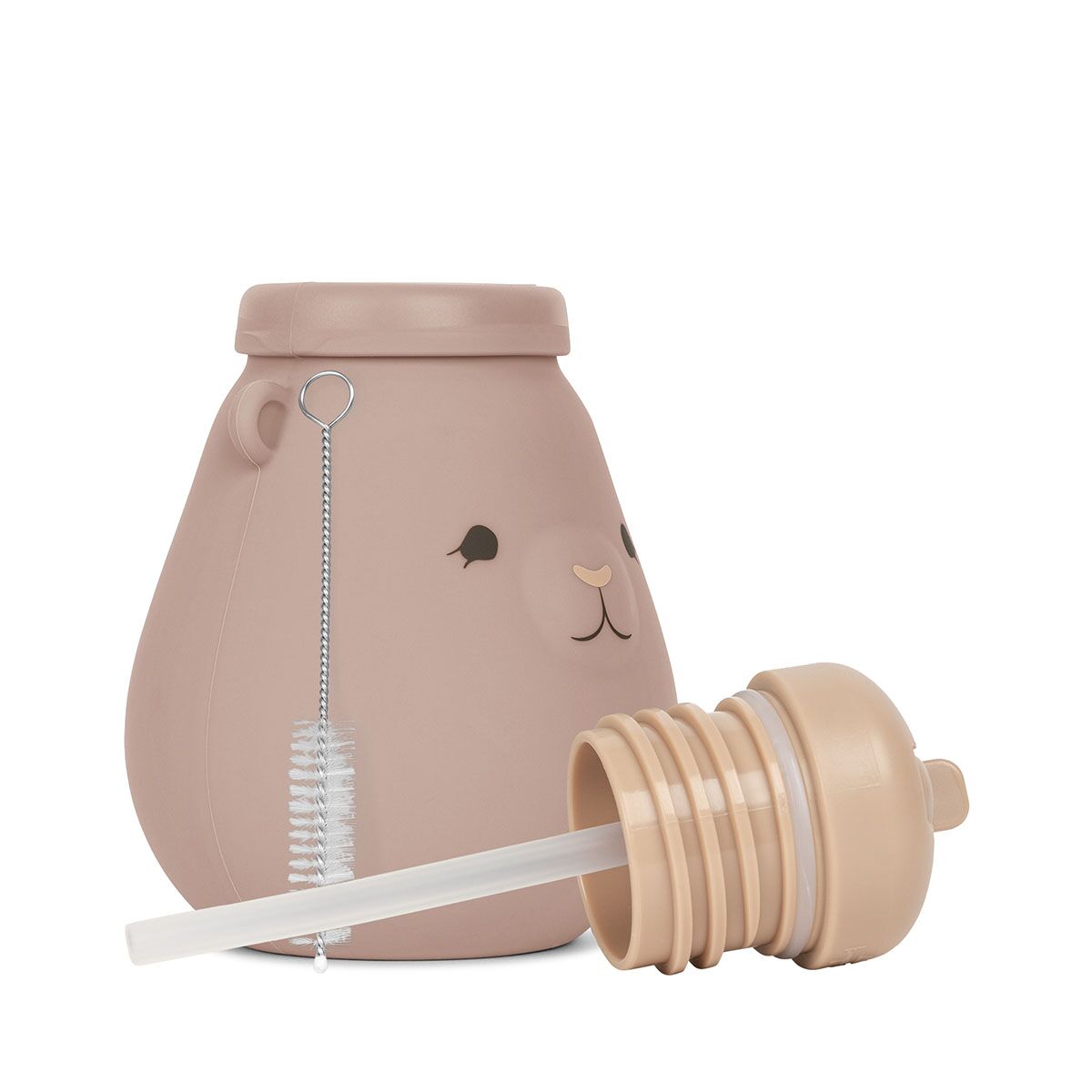 DELISTED Konges Sløjd Silikon-Trinkflasche Teddy „Blush“ – Bild 4