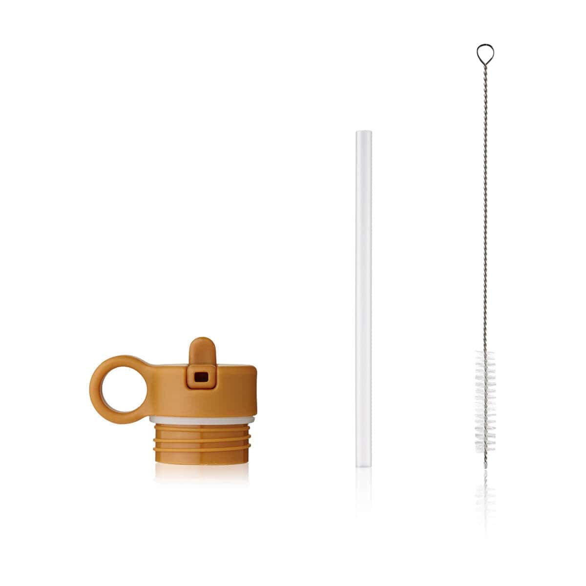 Liewood LW14346_3000_350ML_LID AND STRAW AND BRUSH 350ML Falk MUSTARD