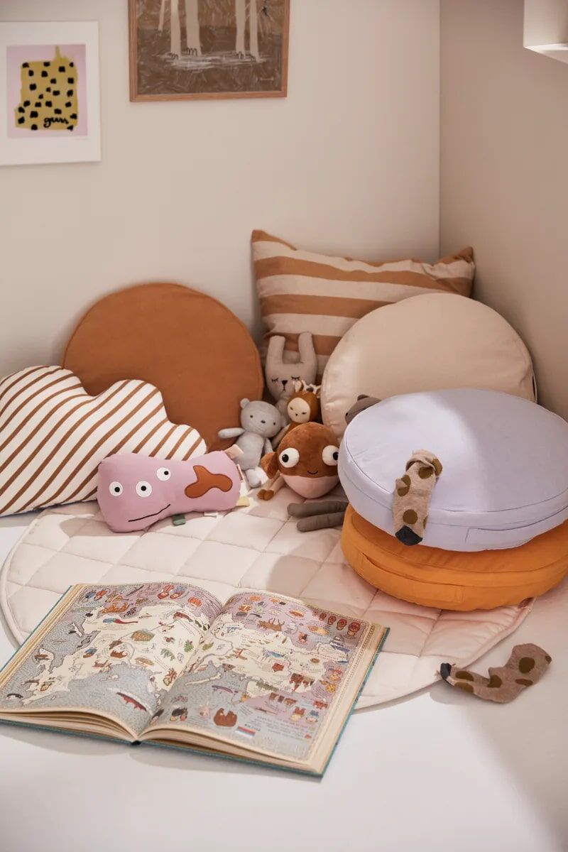 DELISTED Kids Concept Bodenkissen rund hellbeige, ø40cm – Bild 6