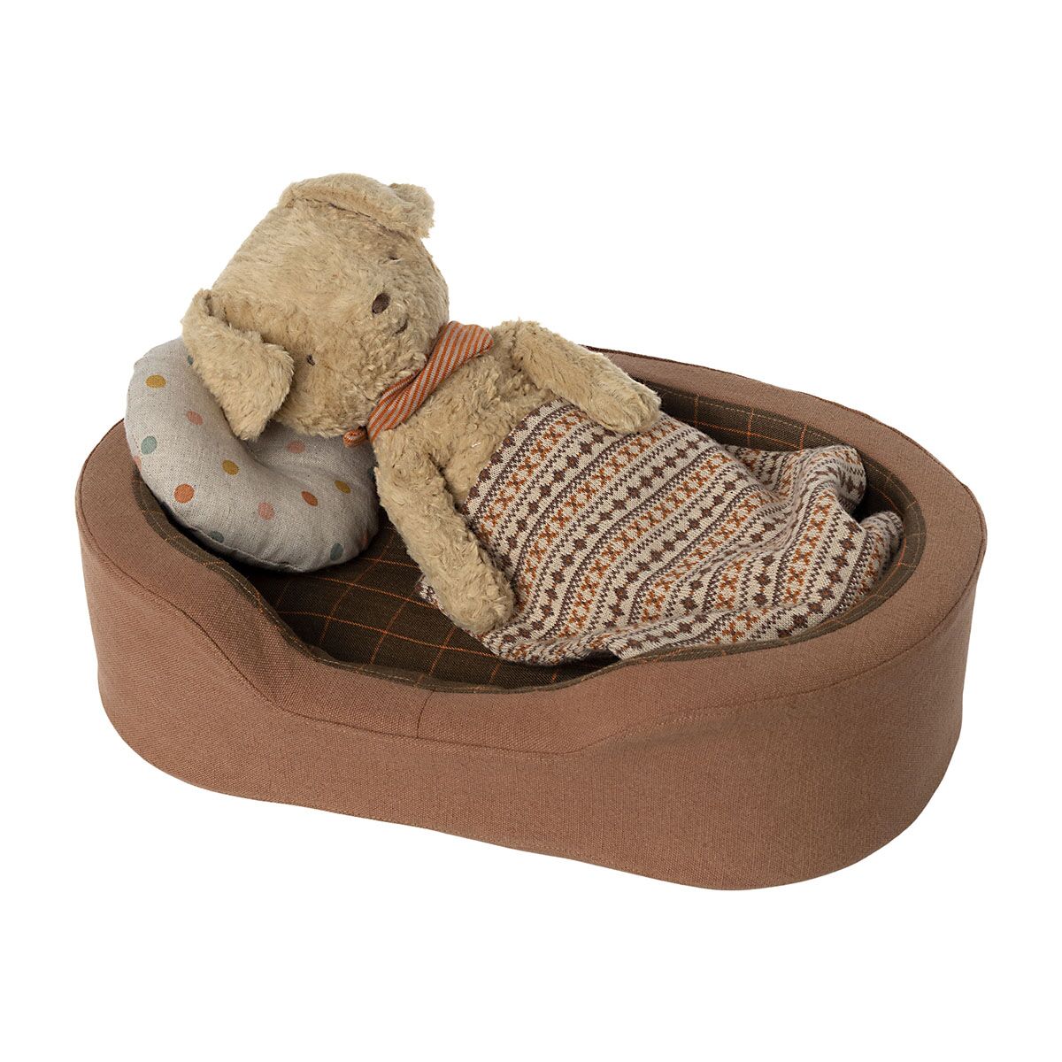 DELISTED Maileg Spiel-Hundekorb für Kuscheltiere „braun“, L33cm – Bild 3
