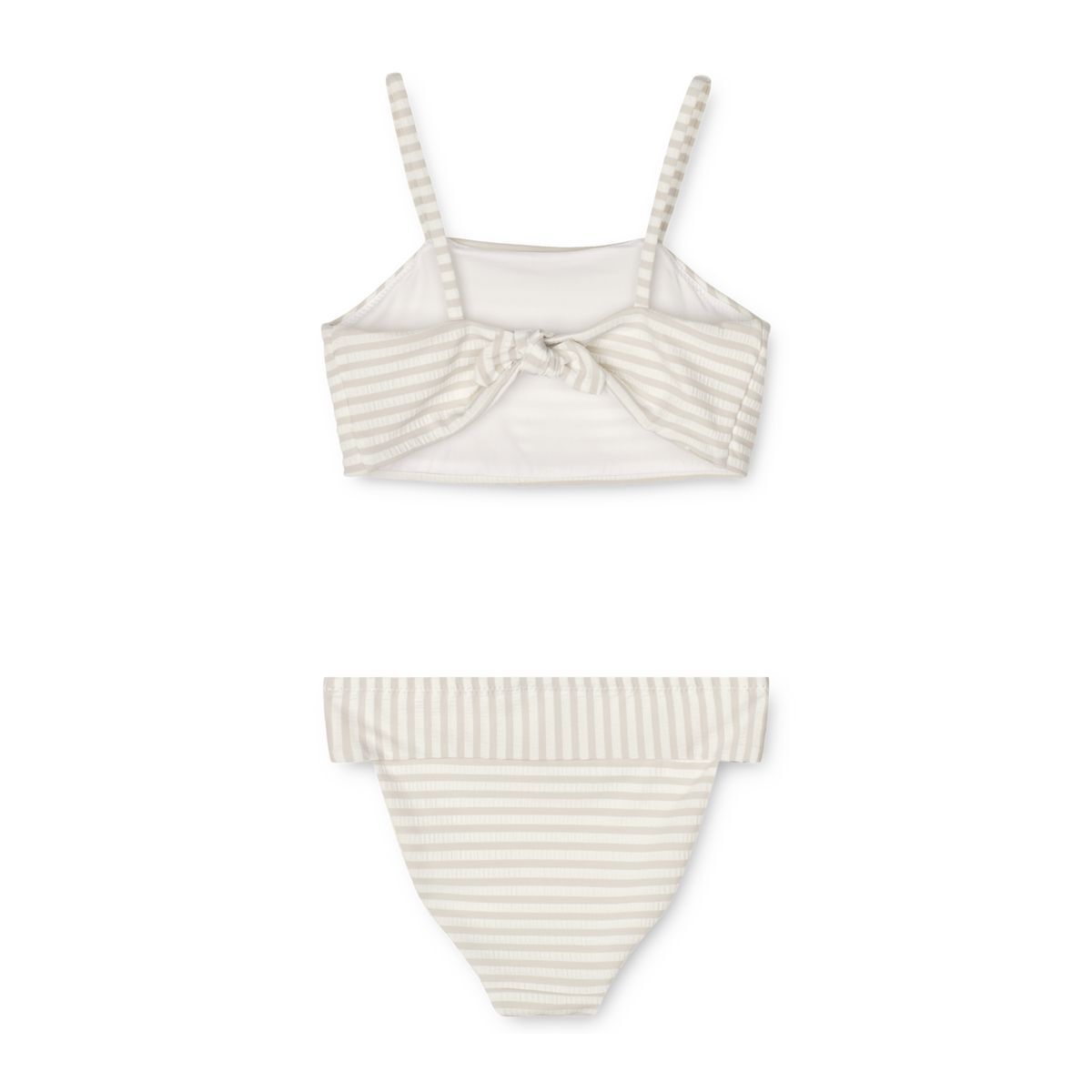 Liewood Kinder-Bikini-Set Lucette „Crisp white / Sandy“, Seersucker, UV 40+, Gr. 86-98, 128 – Bild 2