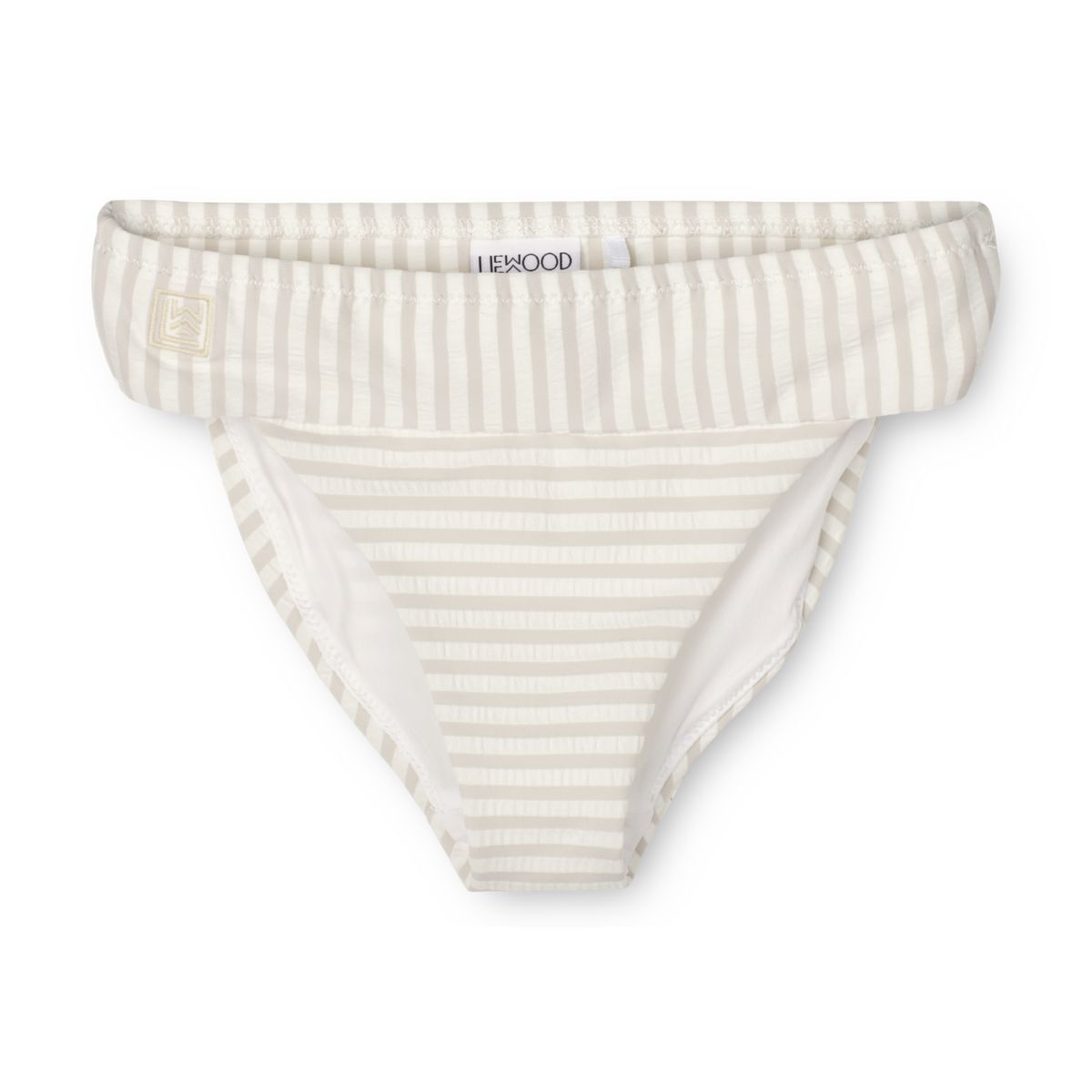 Liewood Kinder-Bikini-Set Lucette „Crisp white / Sandy“, Seersucker, UV 40+, Gr. 86-98, 128 – Bild 5