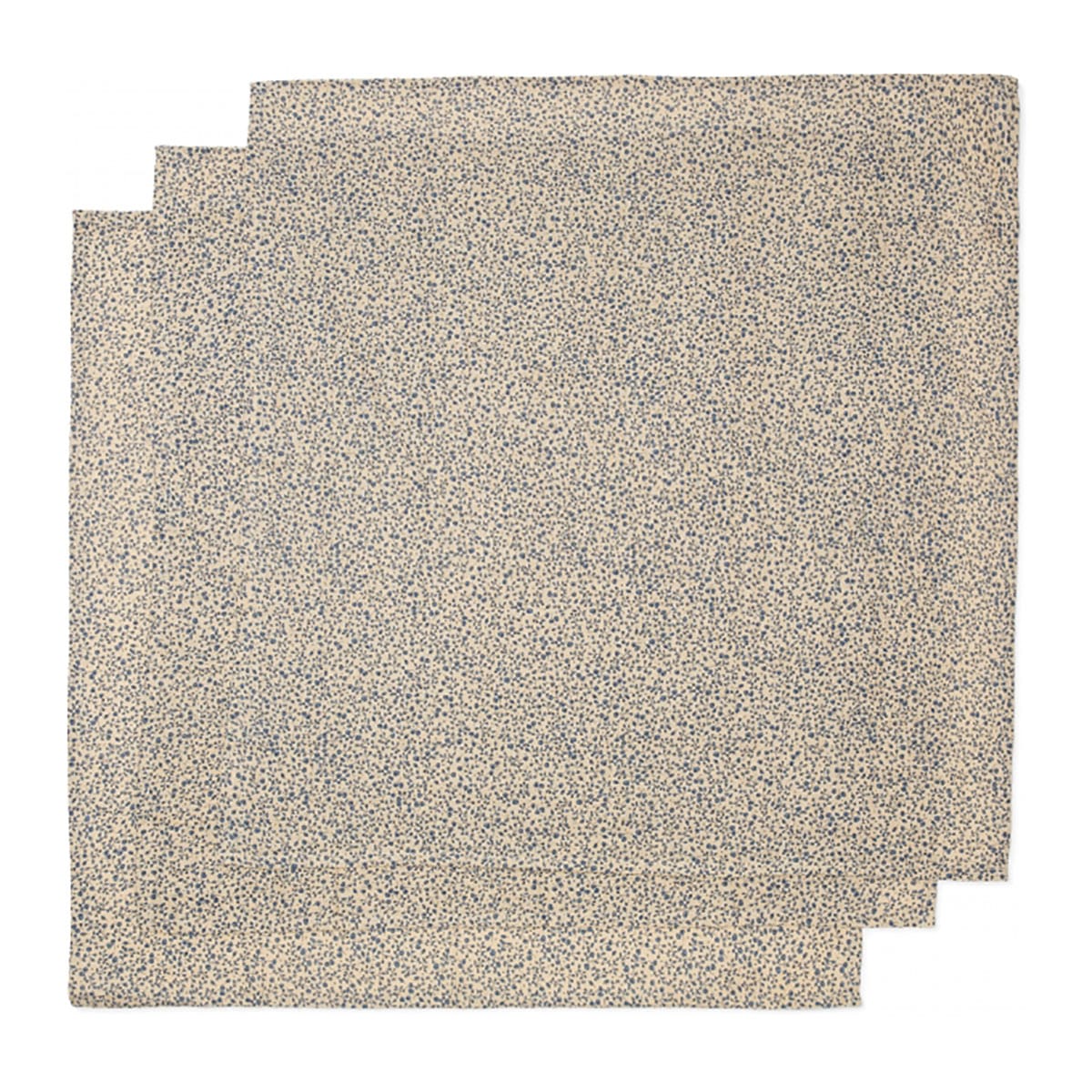 Konges Sløjd Musselin Tuch-Set „Blue Blossom Mist“, 65cm, 3er-Set
