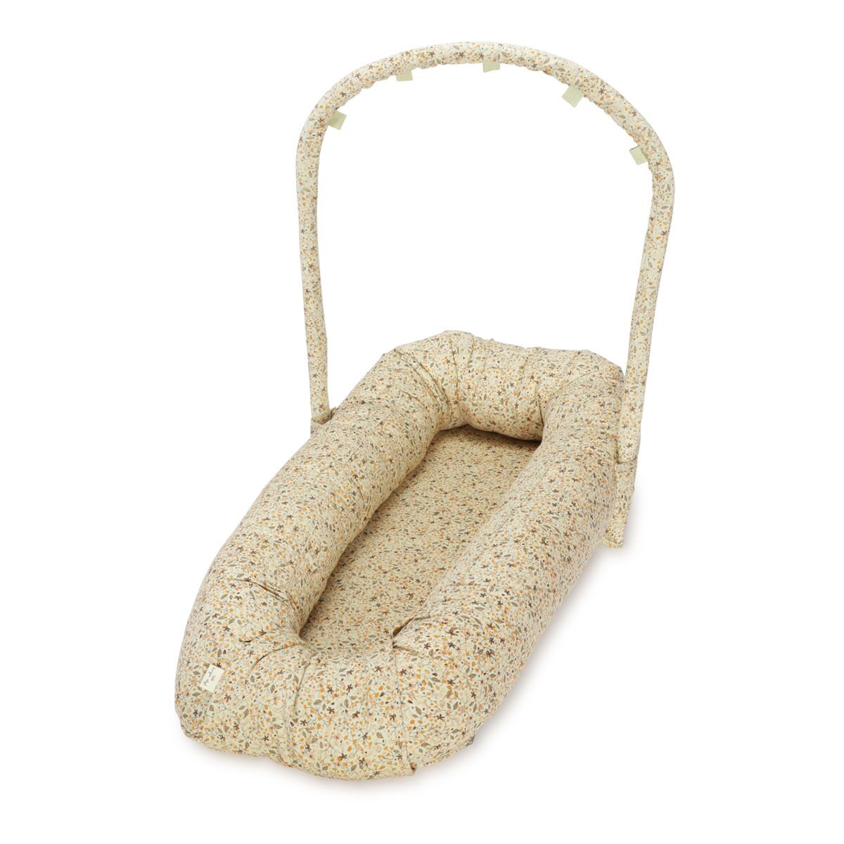 Konges Sløjd Babynest mit Activity-Bogen „Flower Field“, 83x43cm