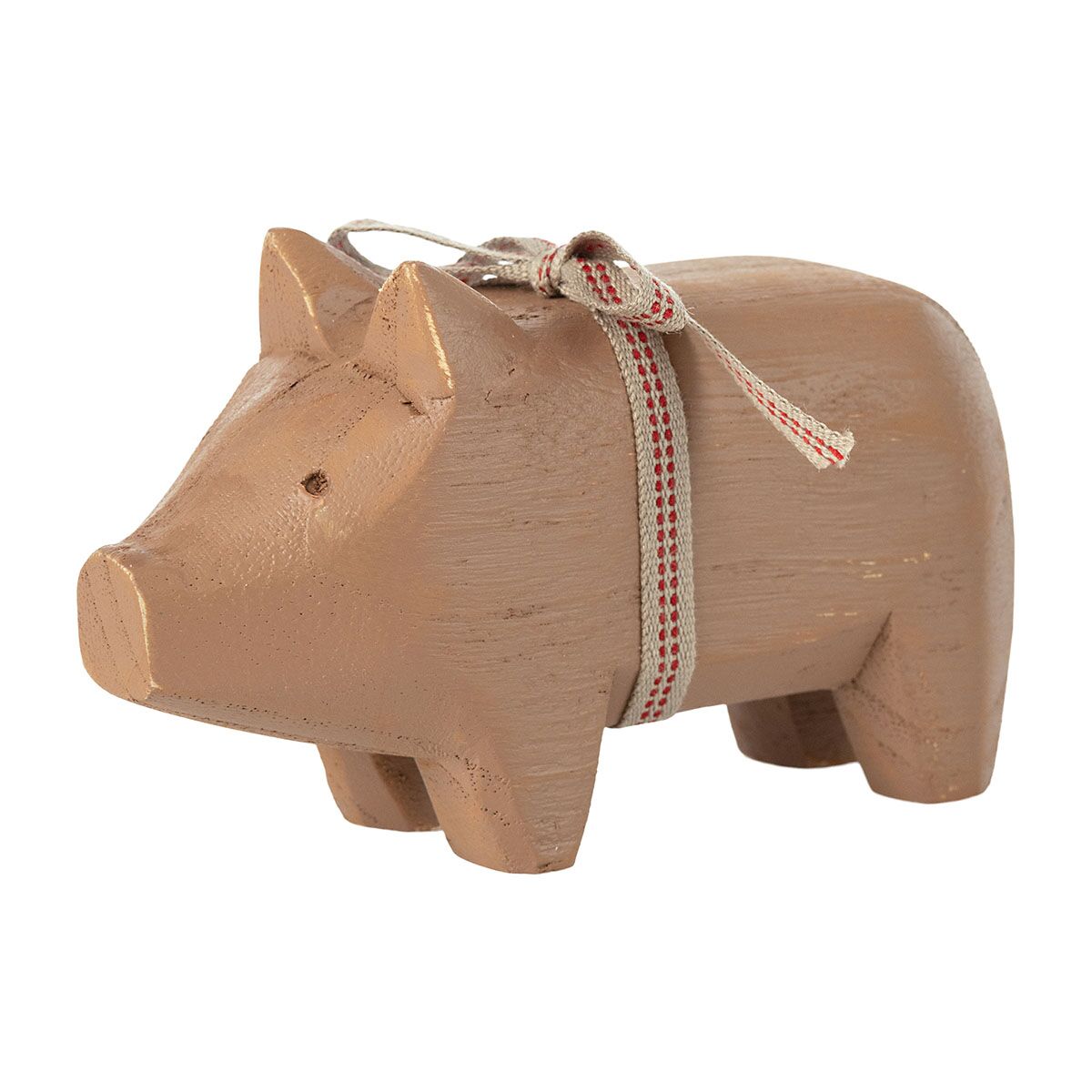 DELISTED Maileg Holzschwein, altrosa, small, 10cm