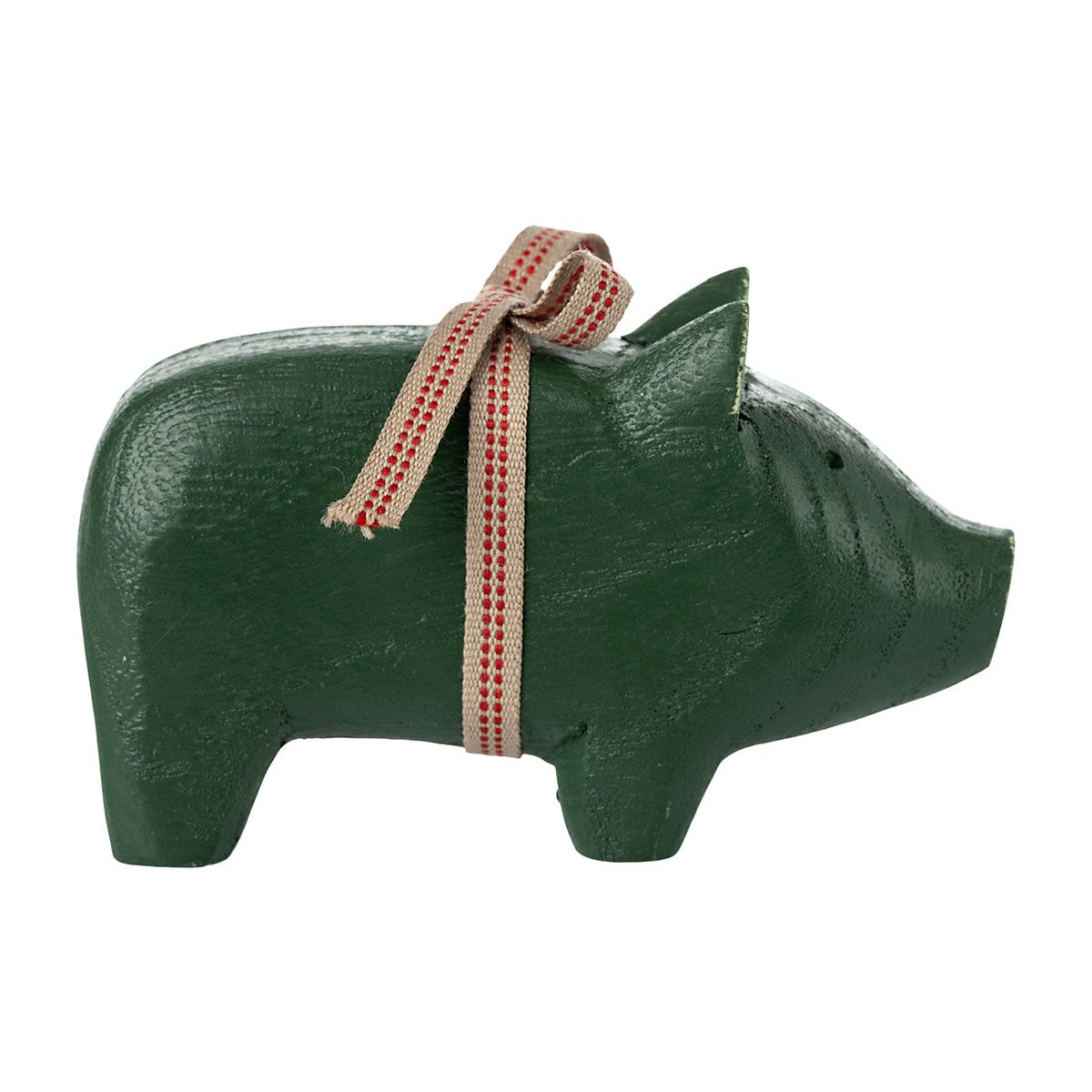 DELISTED Maileg Holzschwein, dunkelgrün, small, 10cm – Bild 2