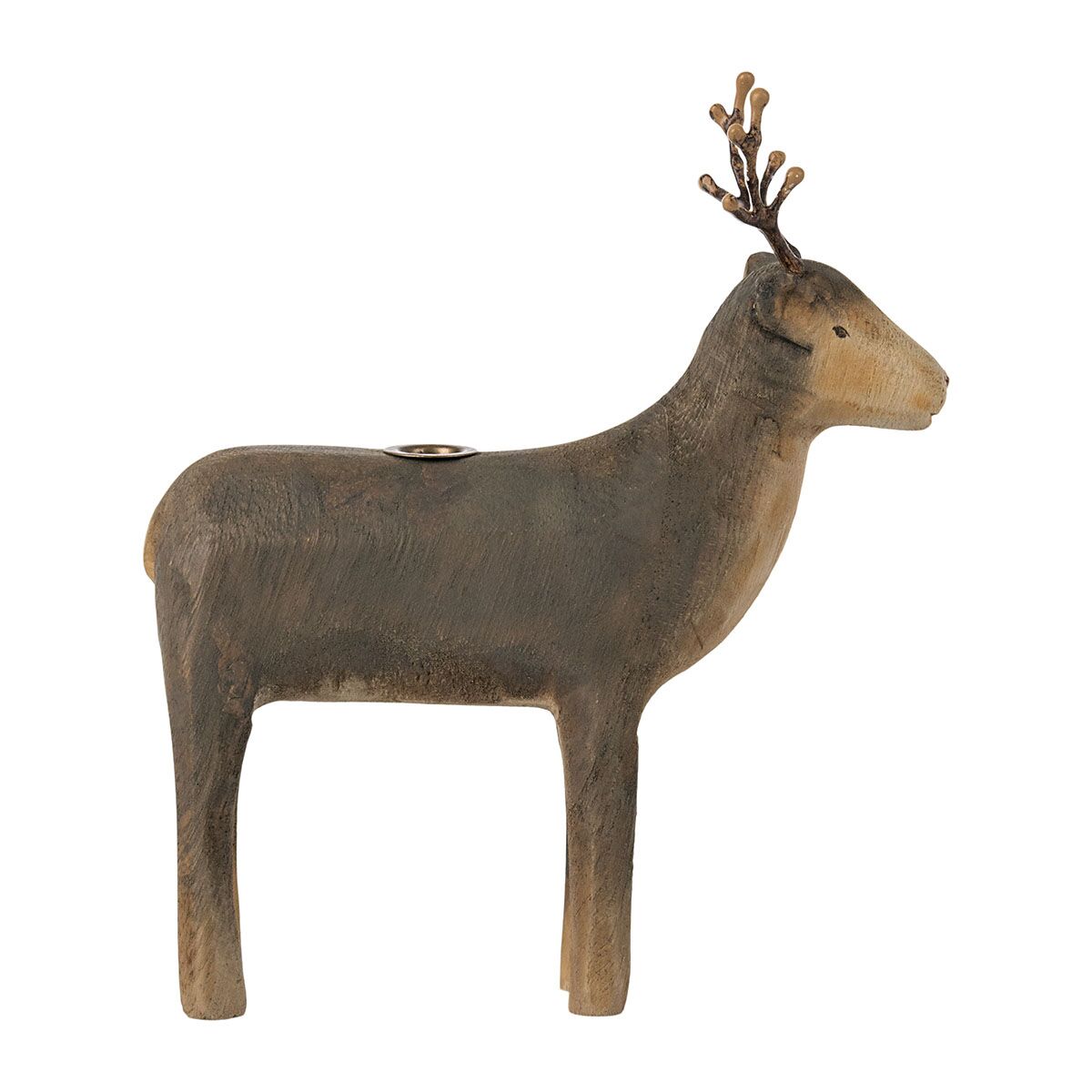 Maileg Kerzenständer Rentier, mittel, Holz / Metall, 19x17cm