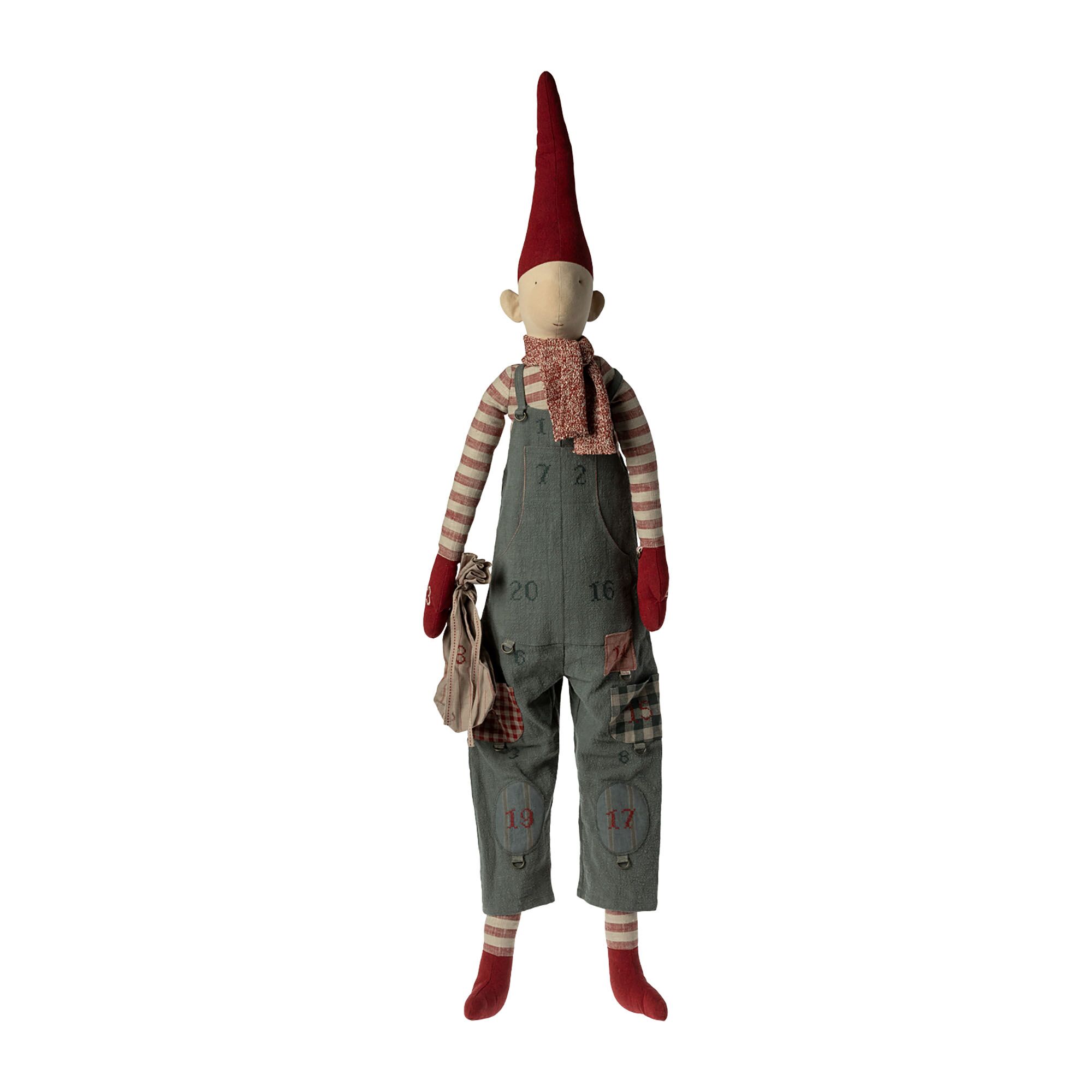 Maileg Adventskalender Junge, Weihnachtswichtel, Pixy Gr. 6, Nisse, H124cm