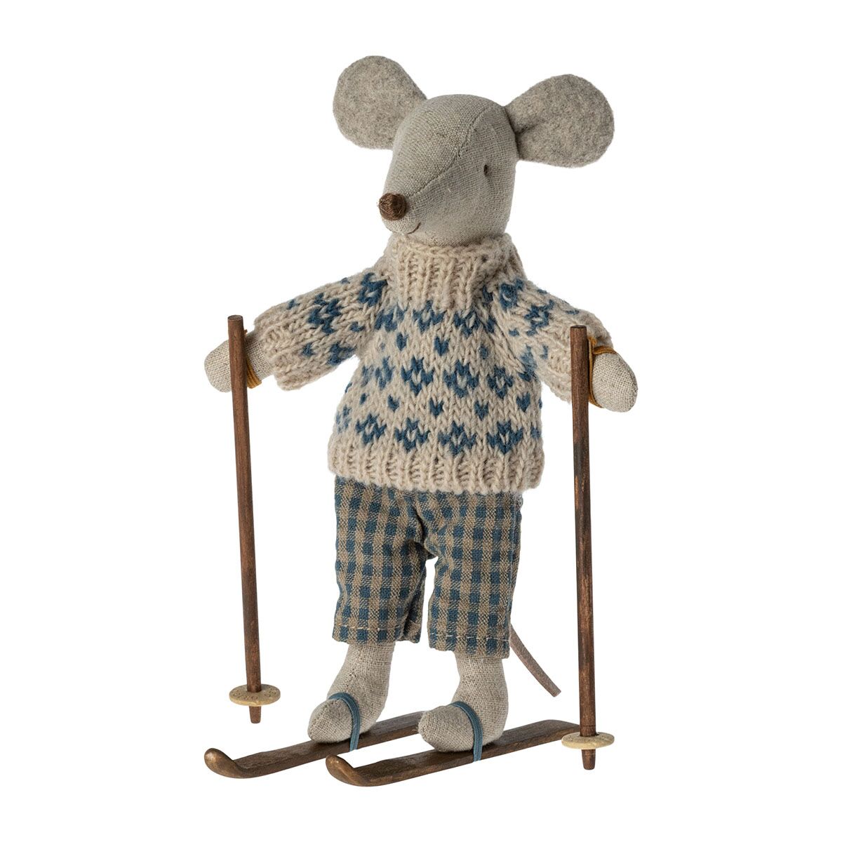 Maileg Papa Wintermaus mit Ski