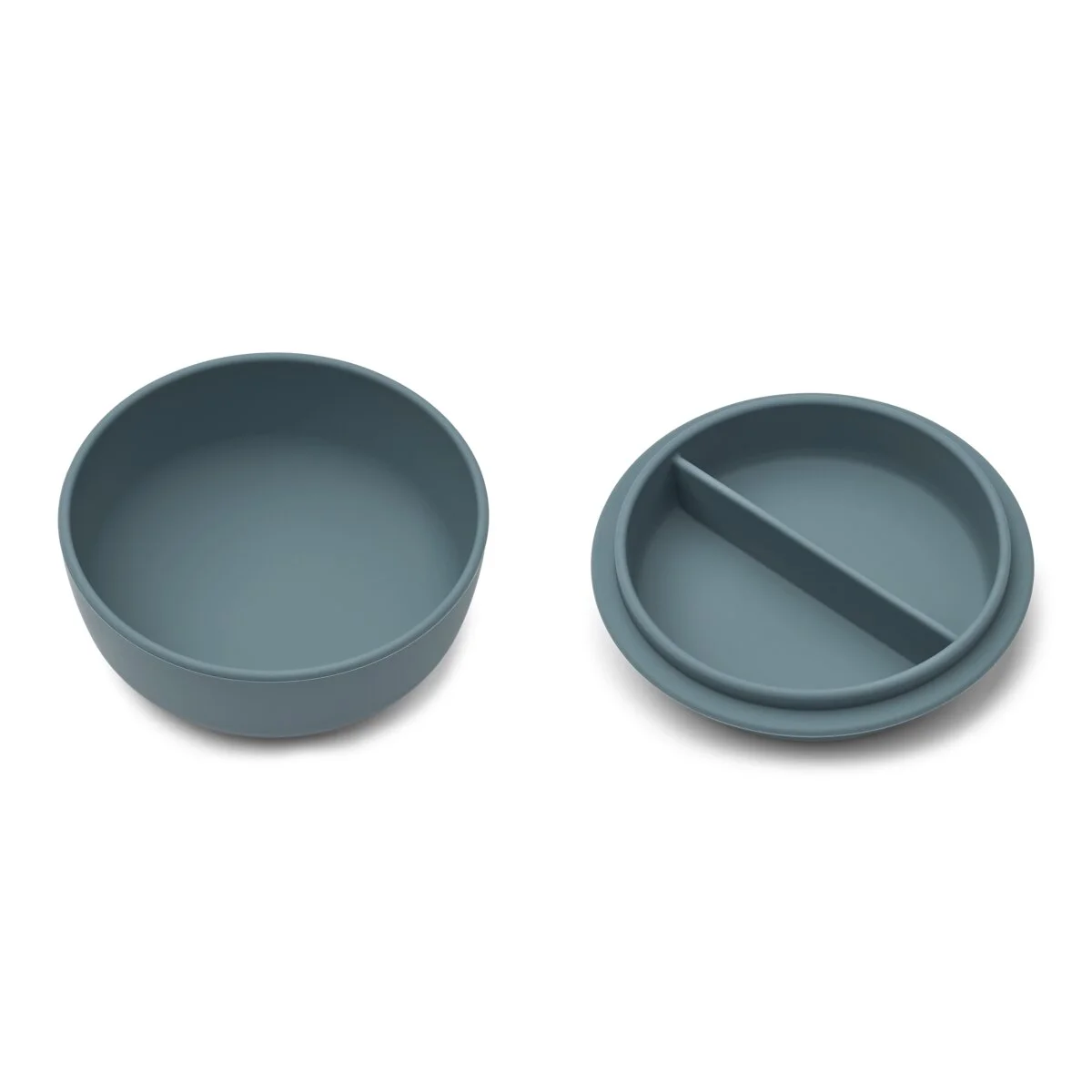 Liewood Silikonschale Serge „Whale blue“ mit Deckel ø13,5cm
