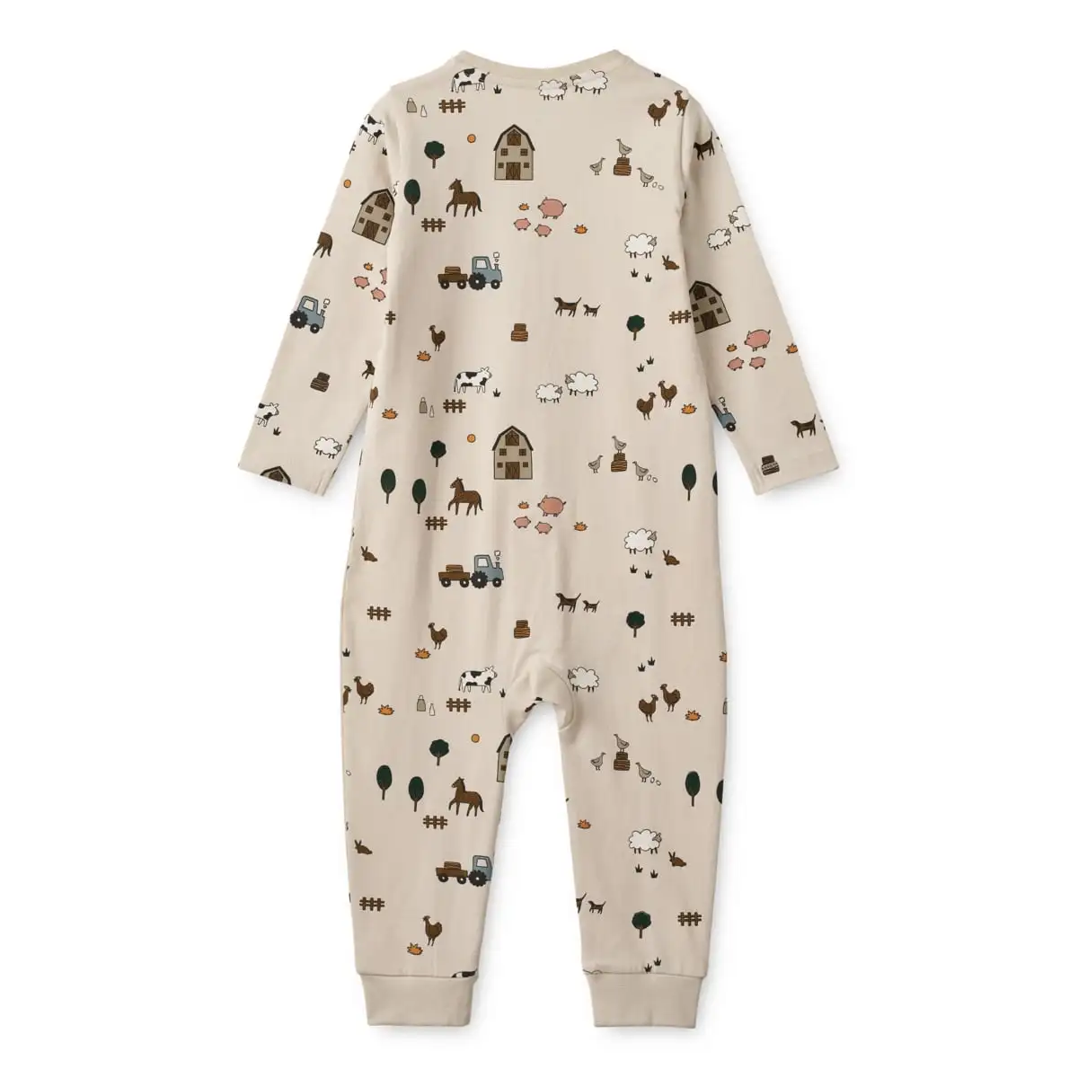 Liewood Pyjama-Jumpsuit Birk „Farm / Sandy“, Gr. 56-68 – Bild 2