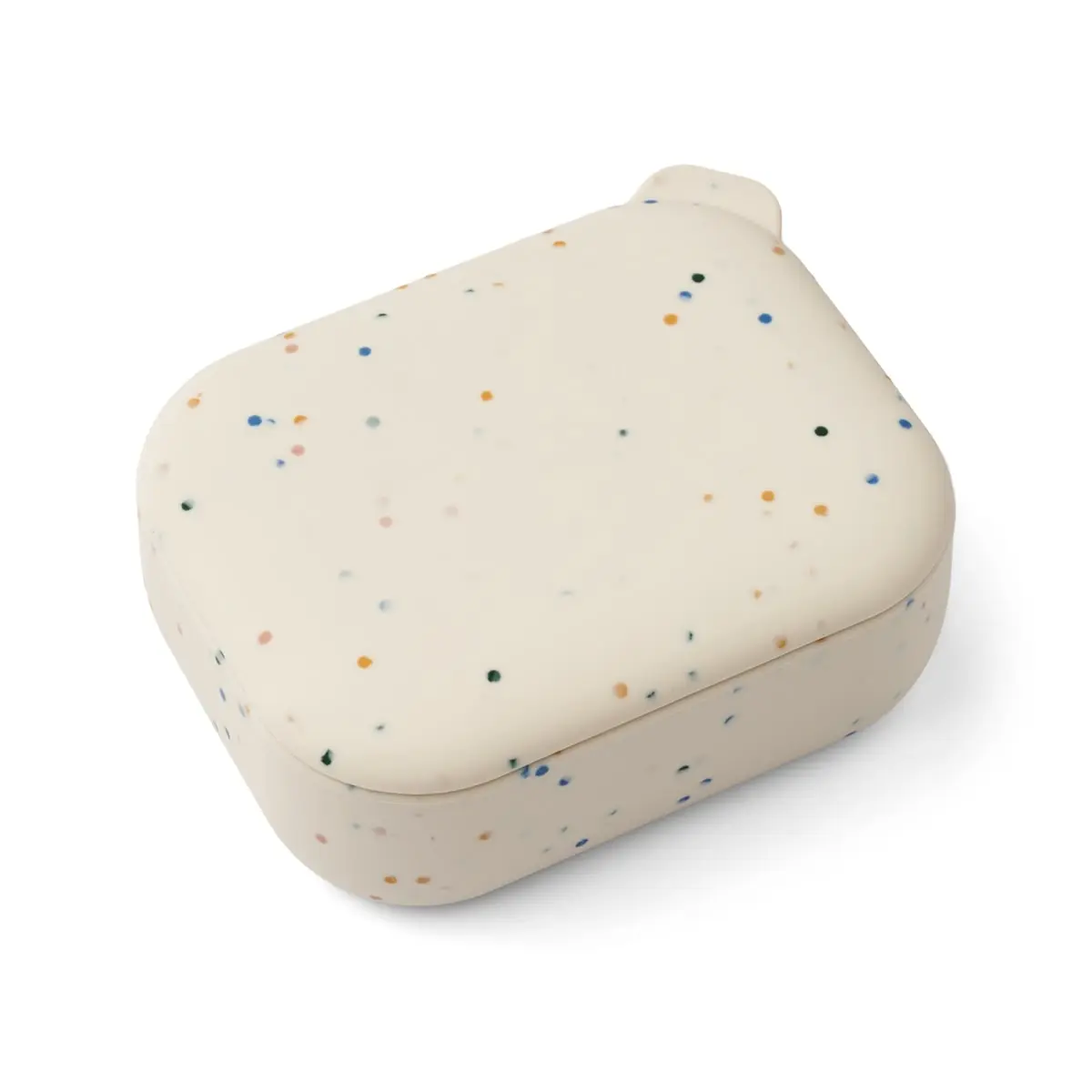 Liewood Lunchbox Elinda „Splash dots / Sea shell“ aus Silikon, 17x13x6cm