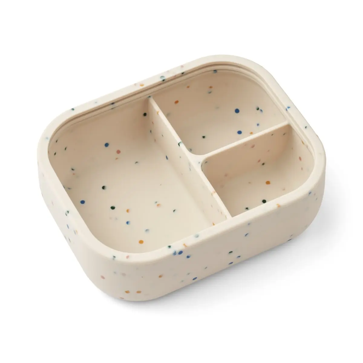 Liewood Lunchbox Elinda „Splash dots / Sea shell“ aus Silikon, 17x13x6cm