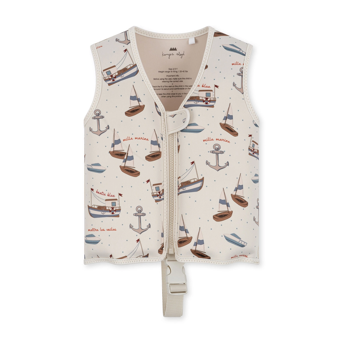 Konges Sløjd Kinder-Schwimmweste „Sail Away“, Neopren, 1-6J
