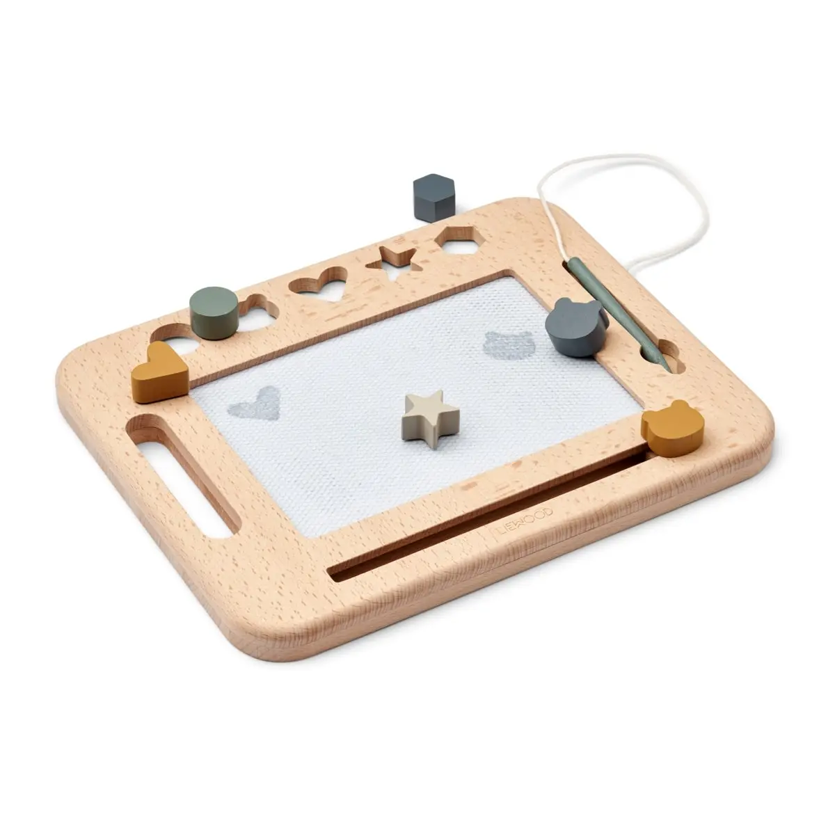 Liewood Zaubertafel Veneda „Faune green multi mix“, Malbrett aus Holz