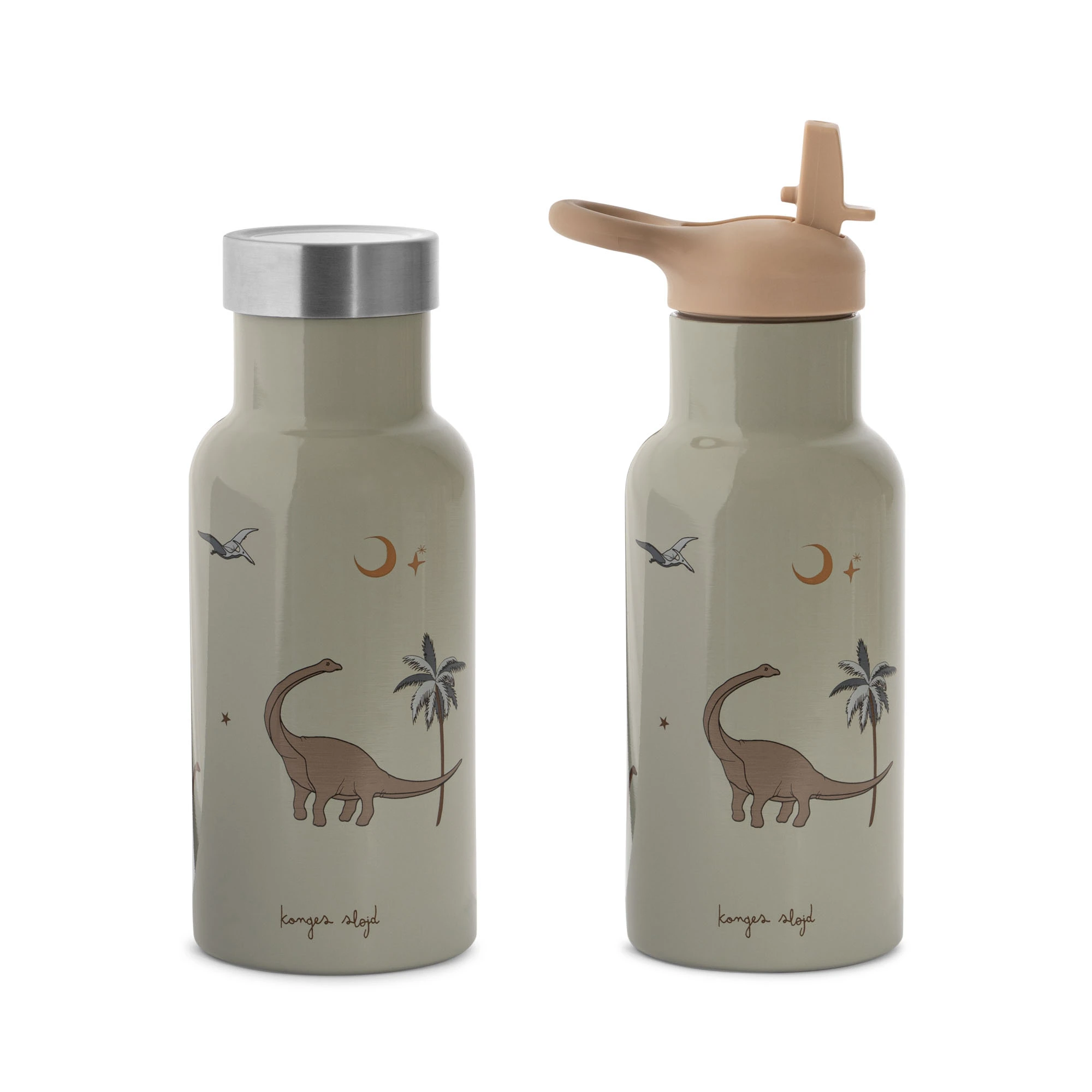Konges Sløjd Edelstahl-Trinkflasche „Dino Blue“ 350ml