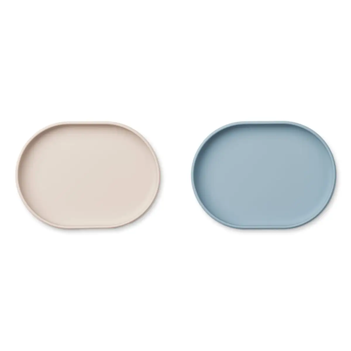 Liewood Frühstücksteller Anita „Sandy / Sea blue“ aus Silikon