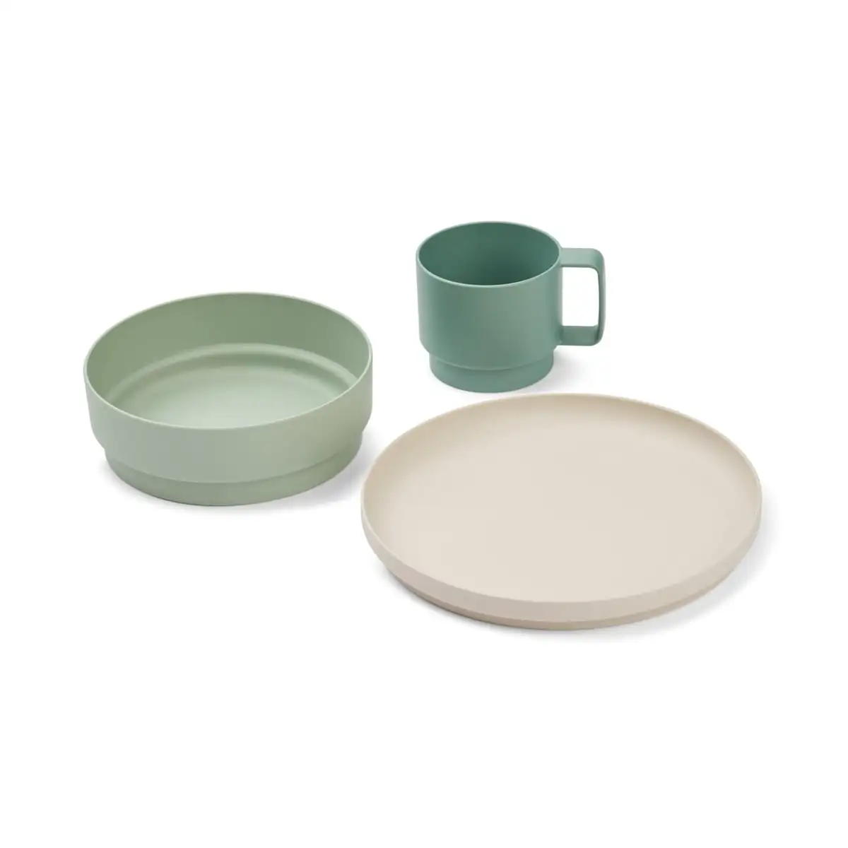 Liewood Geschirrset Walt „Dusty mint mix“, PLA, 3-teiig